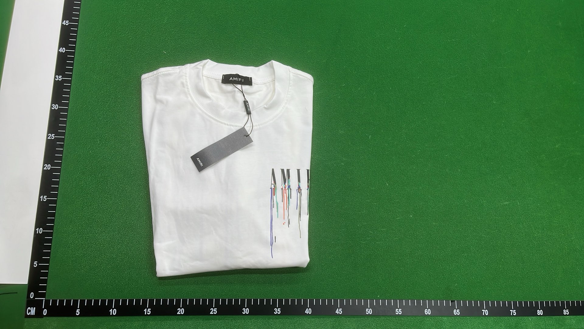 AMIRI Drip Logo T-Shirt in White and Black