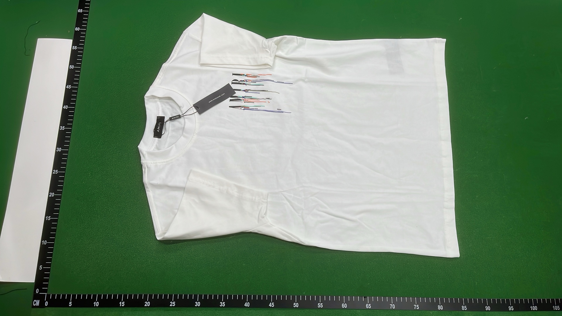 AMIRI Drip Logo T-Shirt in White and Black