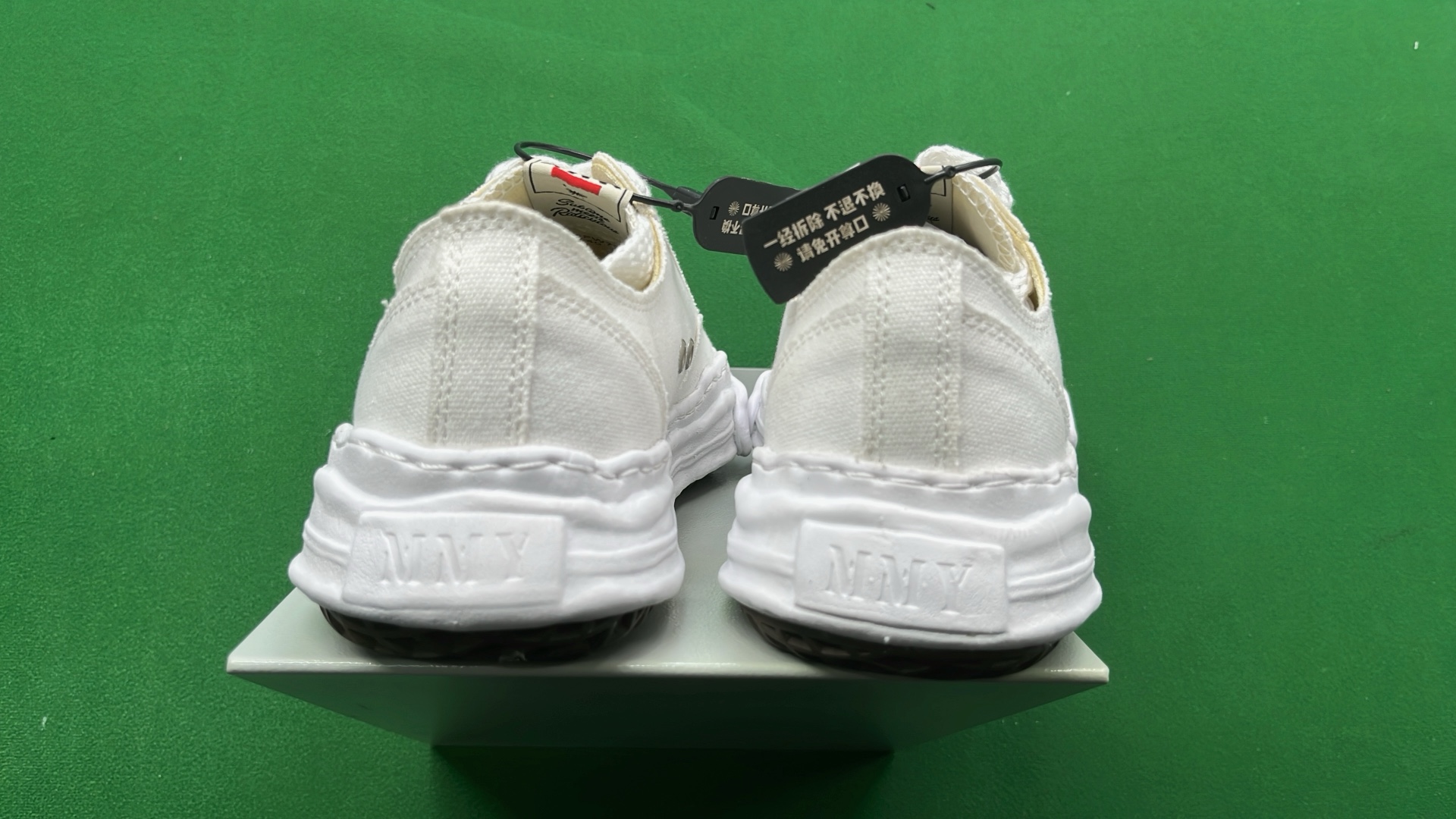 MMY Black and White Distressed Sneakers