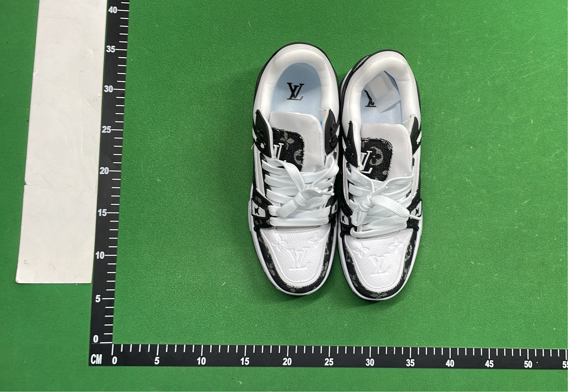 Louis Vuitton Trainer Sneakers Black White Monogram