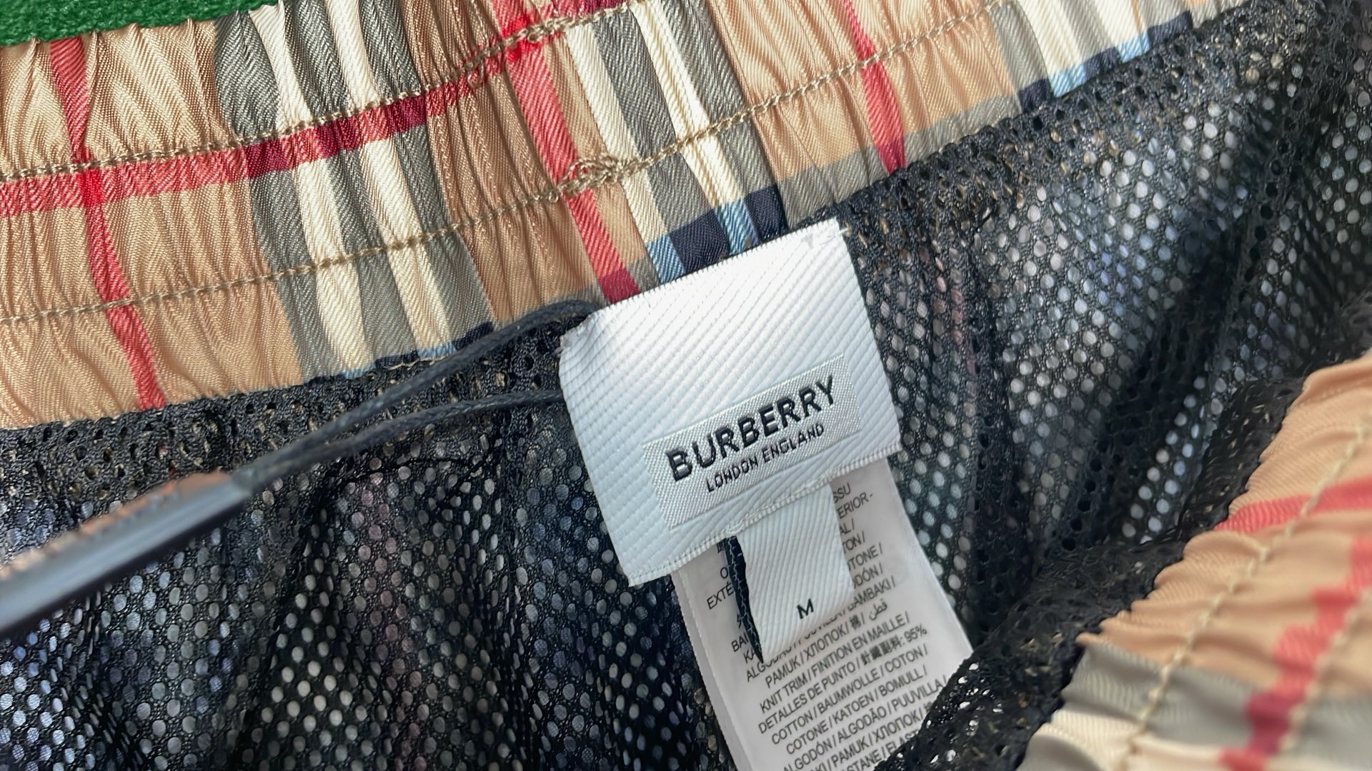 Classic Check Print Shorts for Men