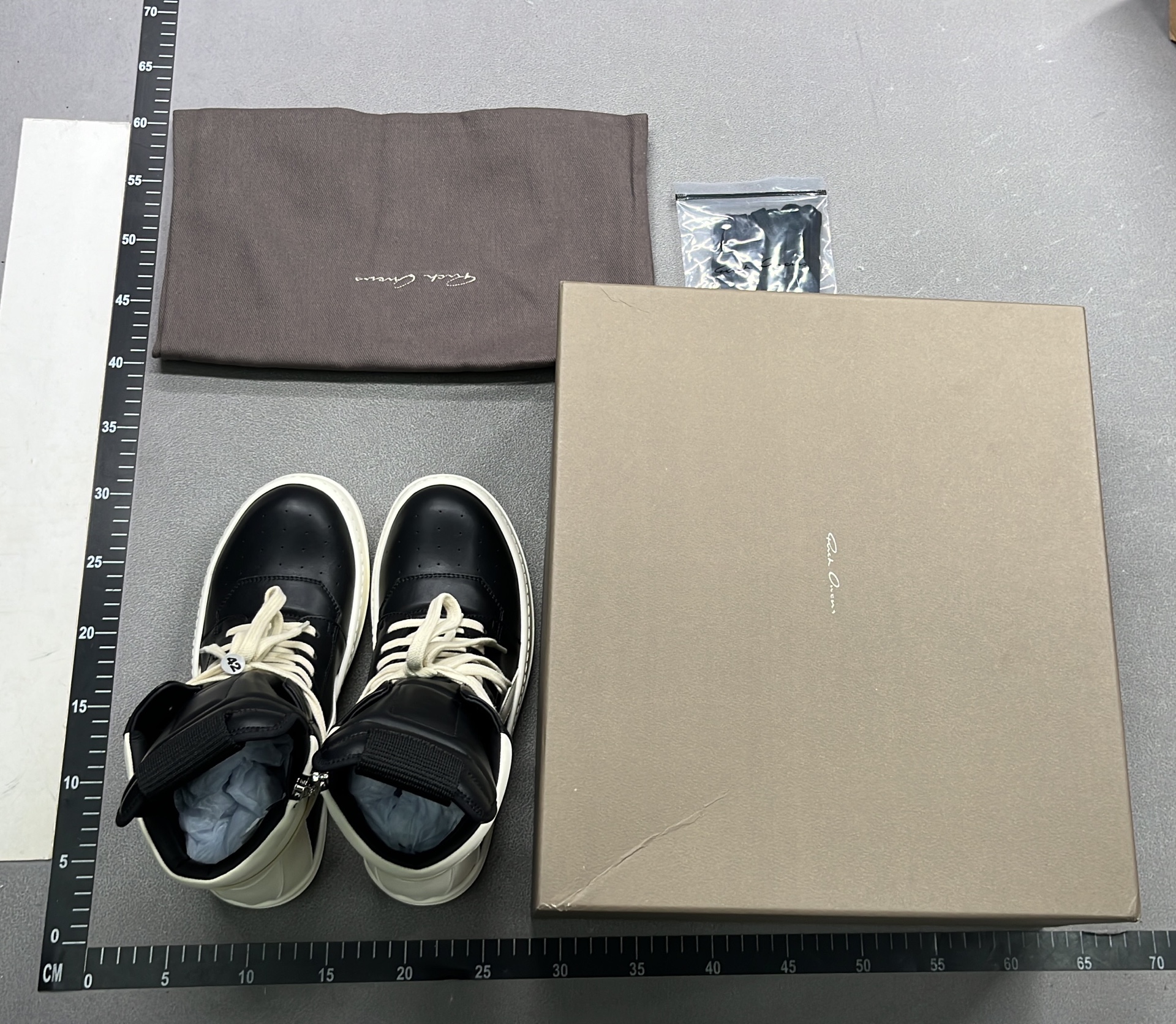 Black High-Top Leather Sneakers with White Toe and Laces