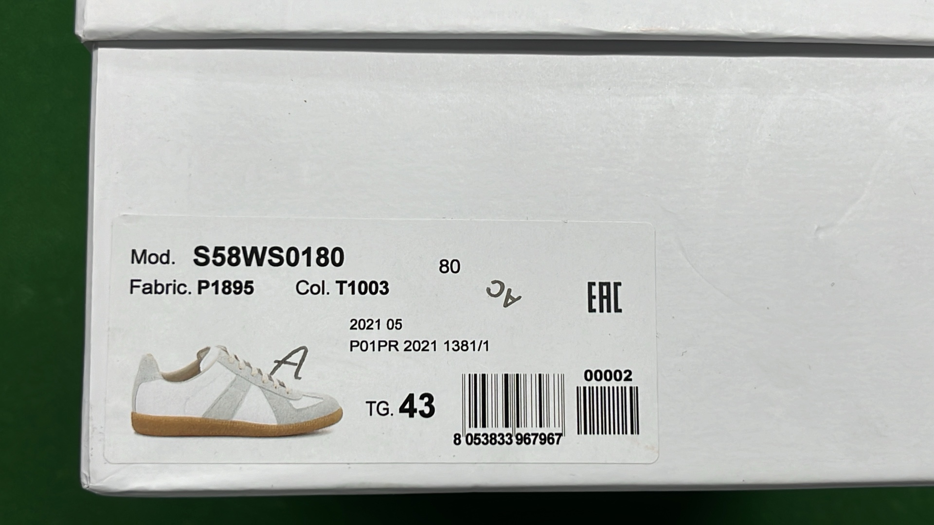 HD White and Grey Sneakers with Gum Sole