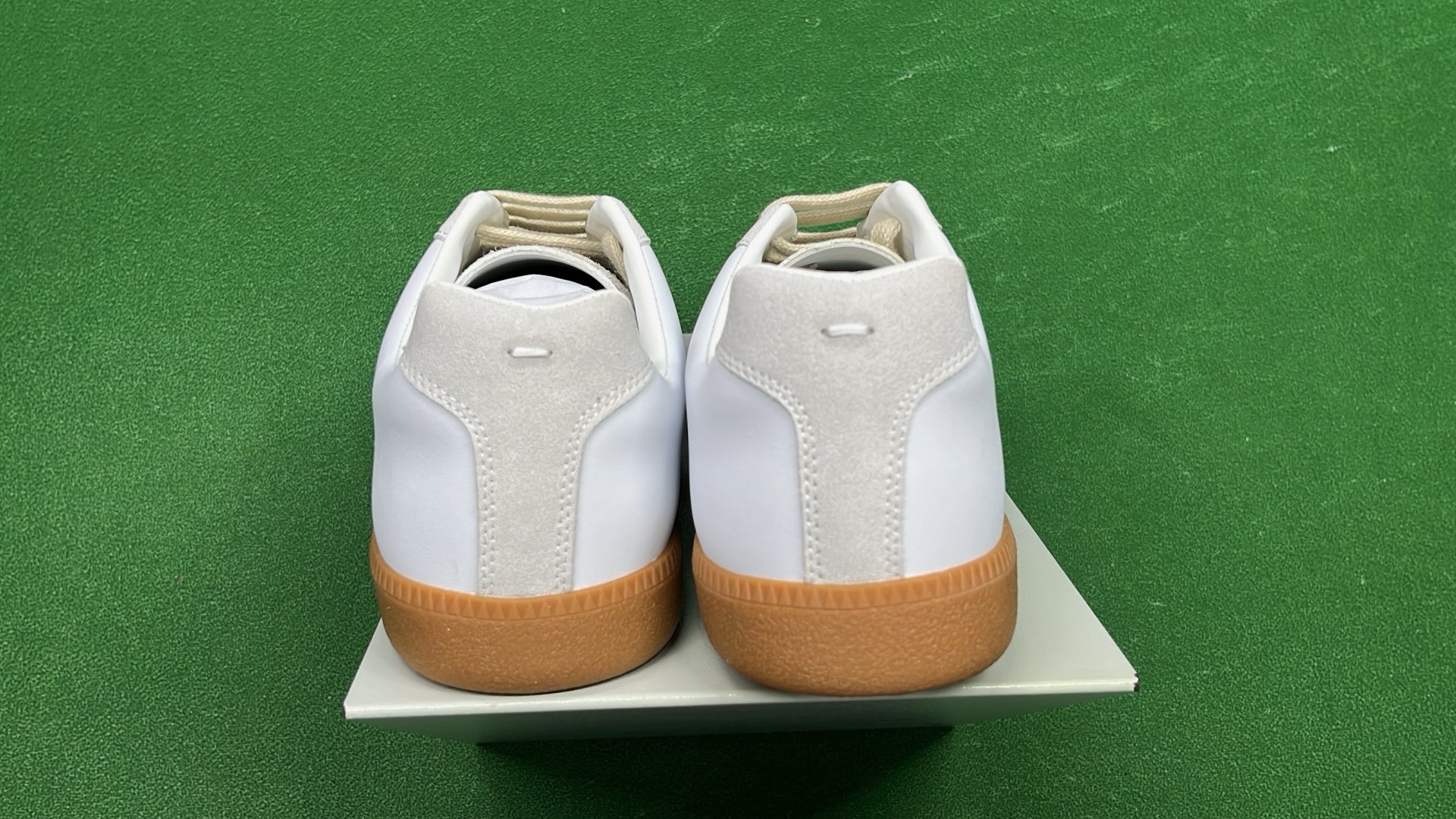 HD White and Grey Sneakers with Gum Sole