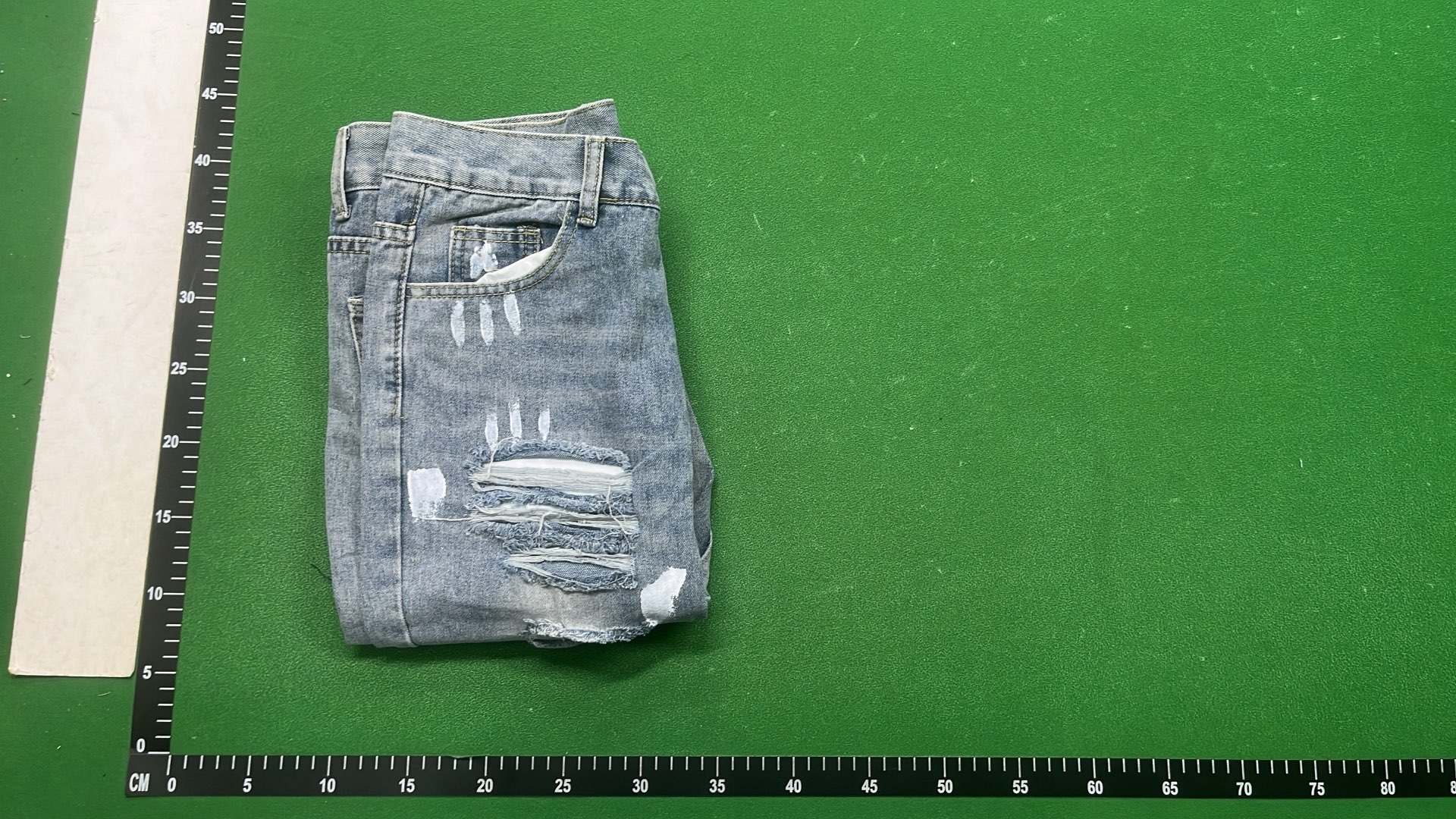Distressed Ripped Denim Jeans with Side Slits