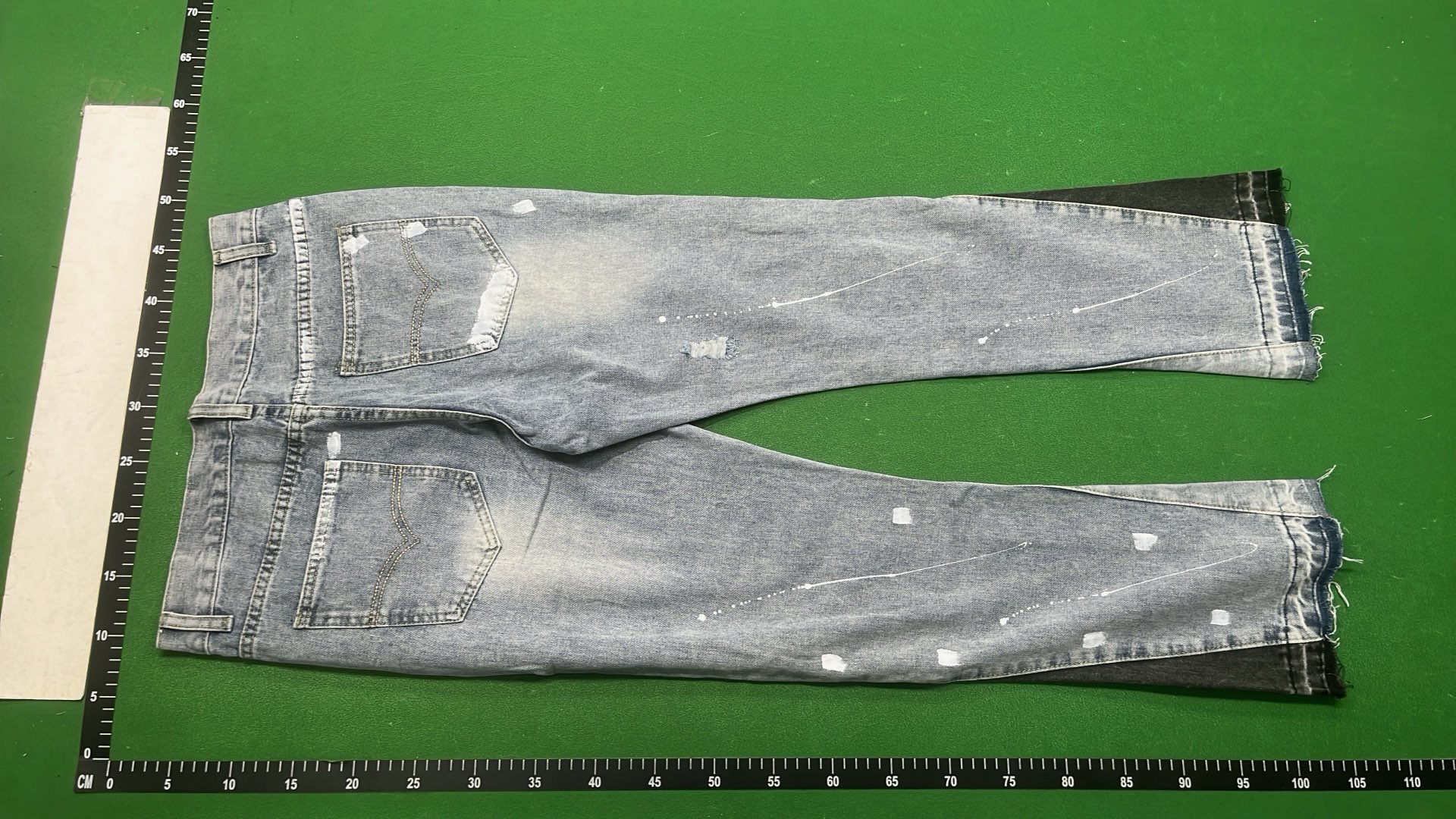 Distressed Ripped Denim Jeans with Side Slits