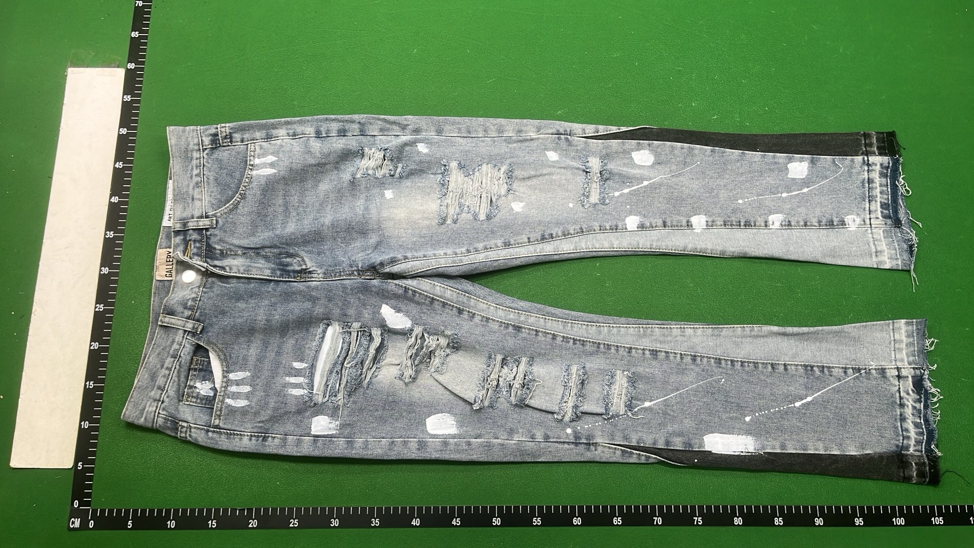 Distressed Ripped Denim Jeans with Side Slits