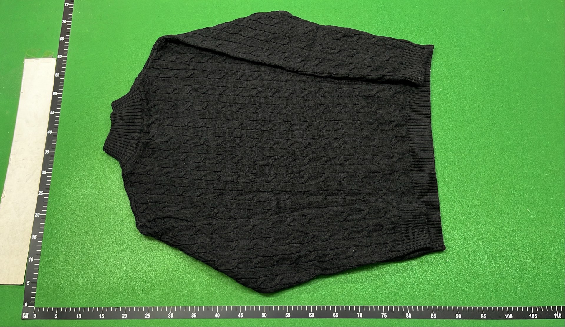 Men's Black Quilted Zip-Up Sweater with Pony Logo