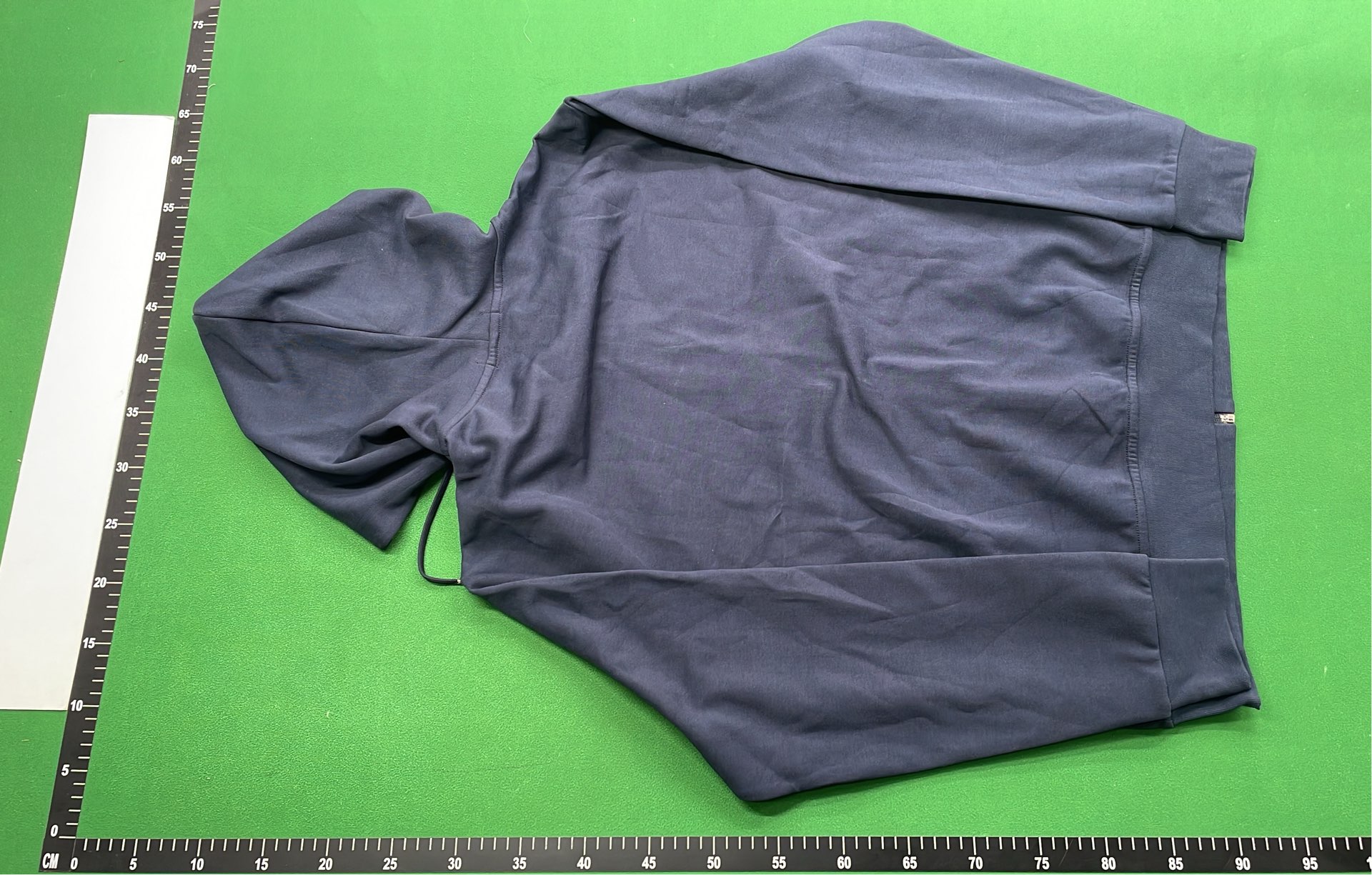 Men's Navy Blue Hooded Zip-Up Sweatshirt