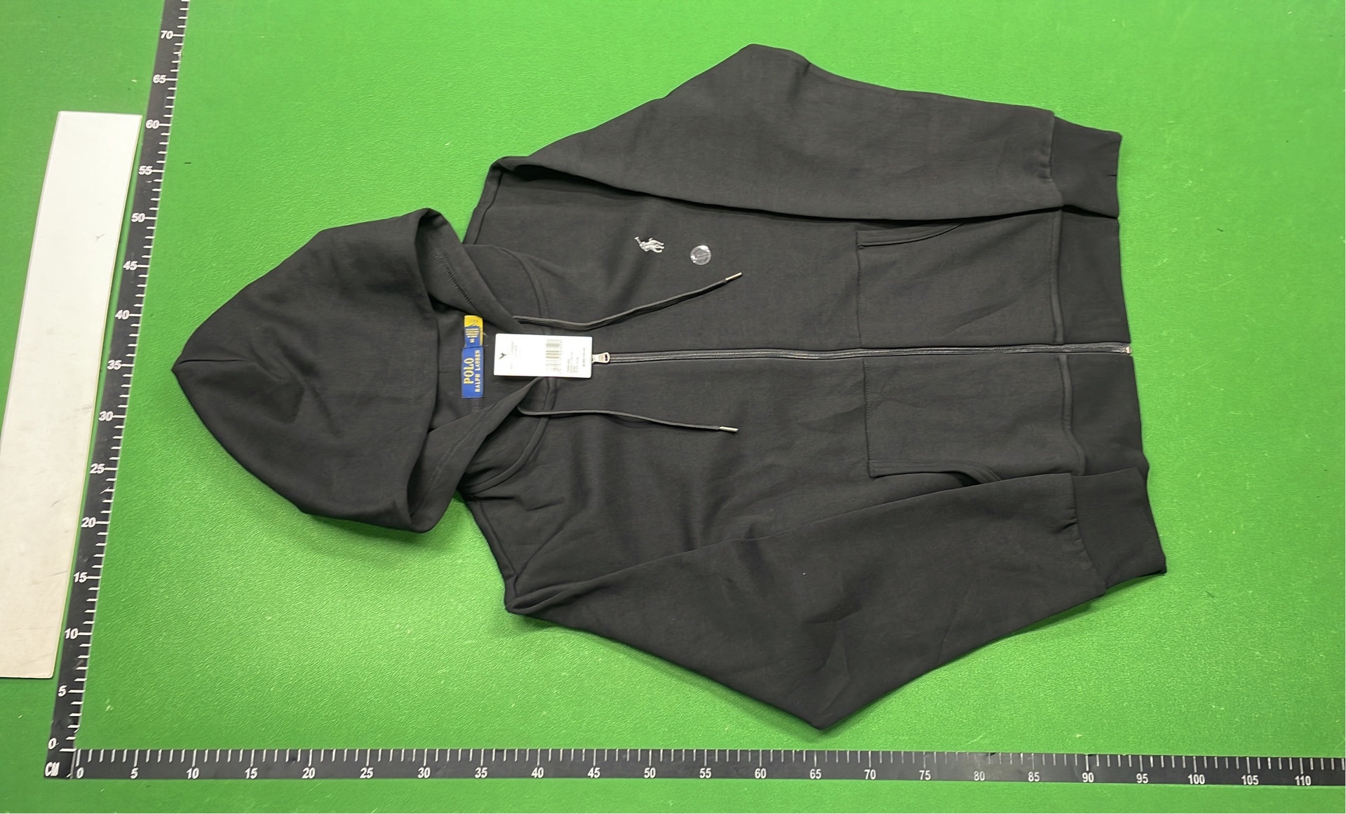 Men's Navy Blue Hooded Zip-Up Sweatshirt