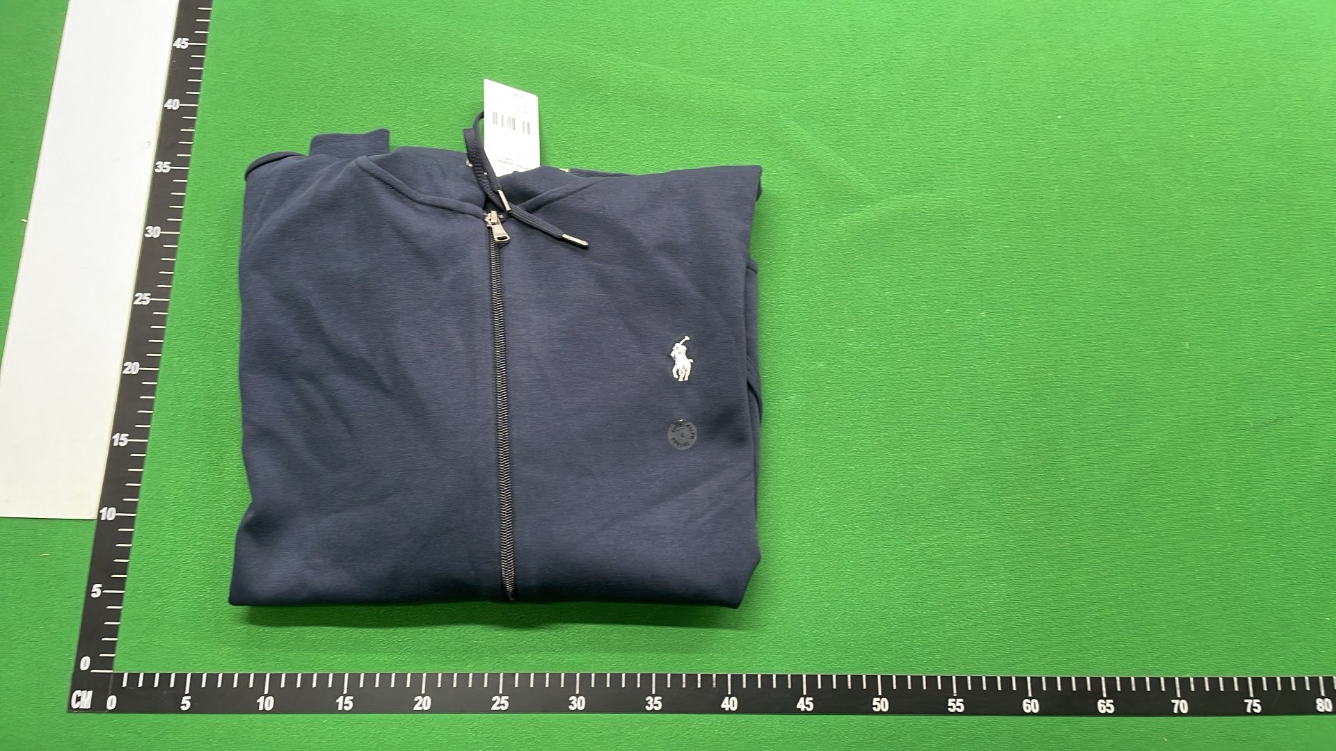 Men's Navy Blue Hooded Zip-Up Sweatshirt