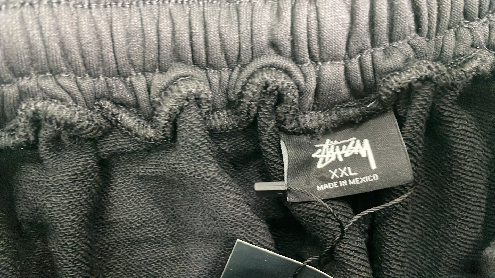 Stussy Black Logo Print Shorts for Men