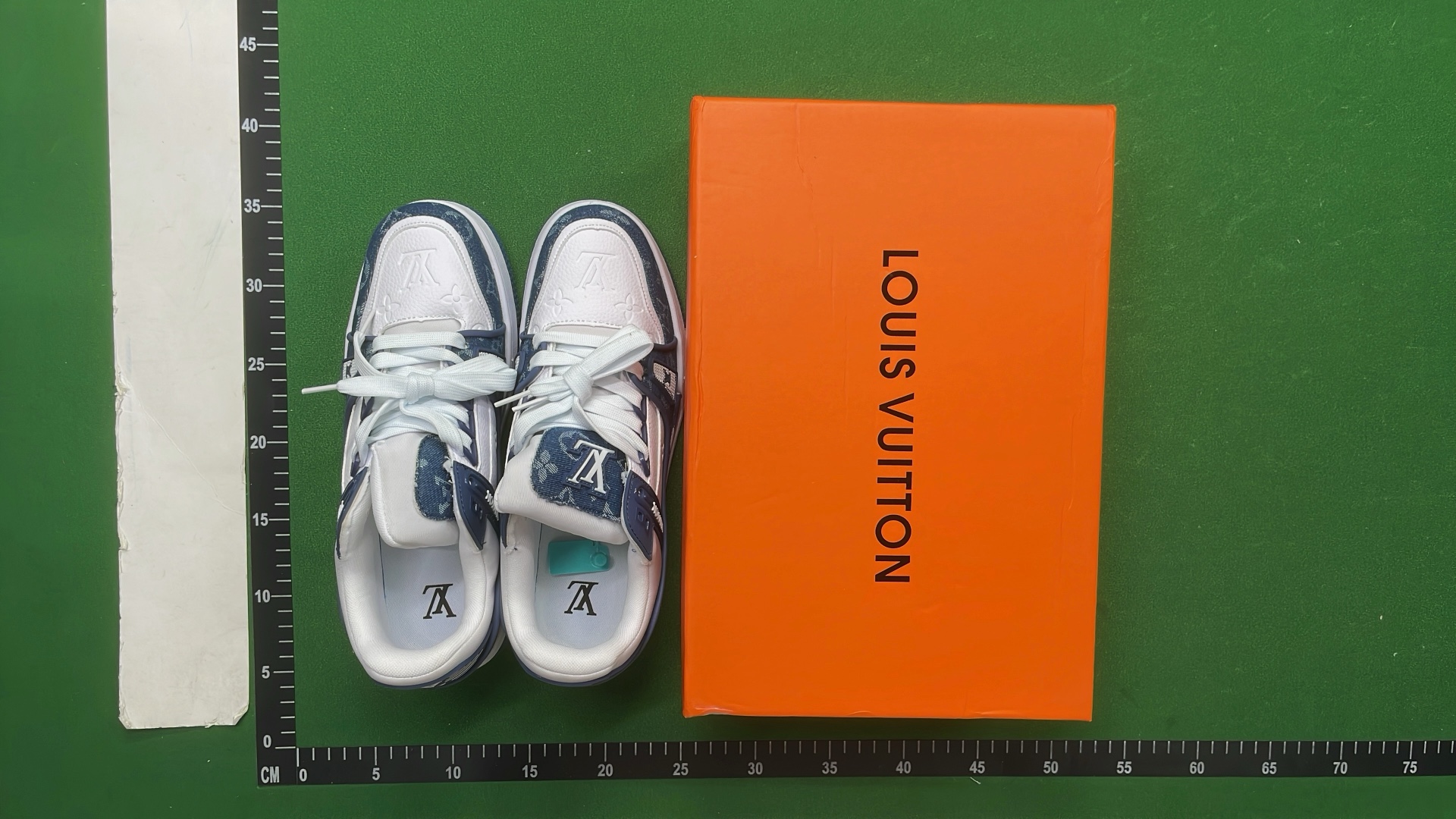 LV Monogram Denim Sneakers for Men Women