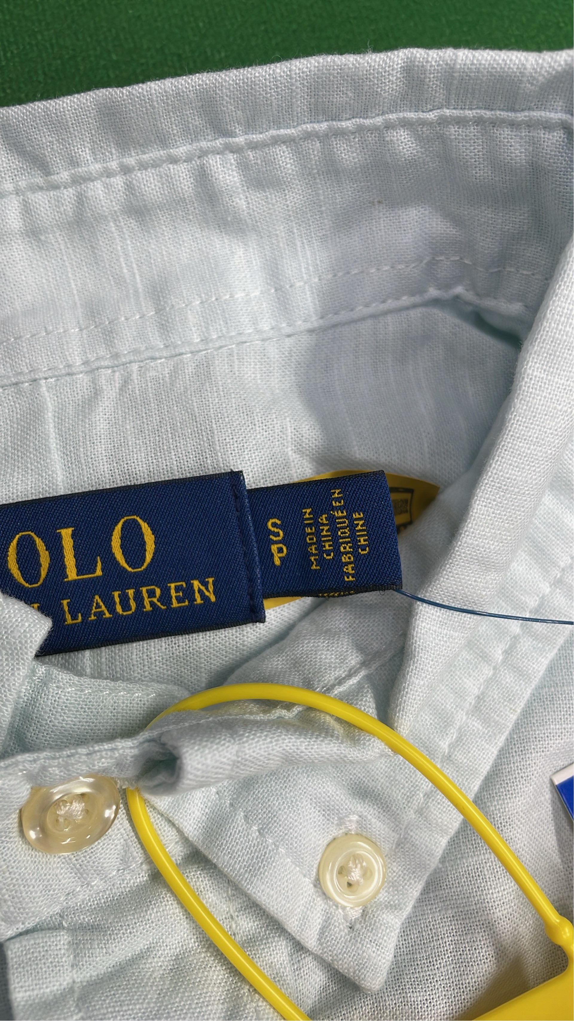 Men's White Button-Down Shirt with Pony Logo