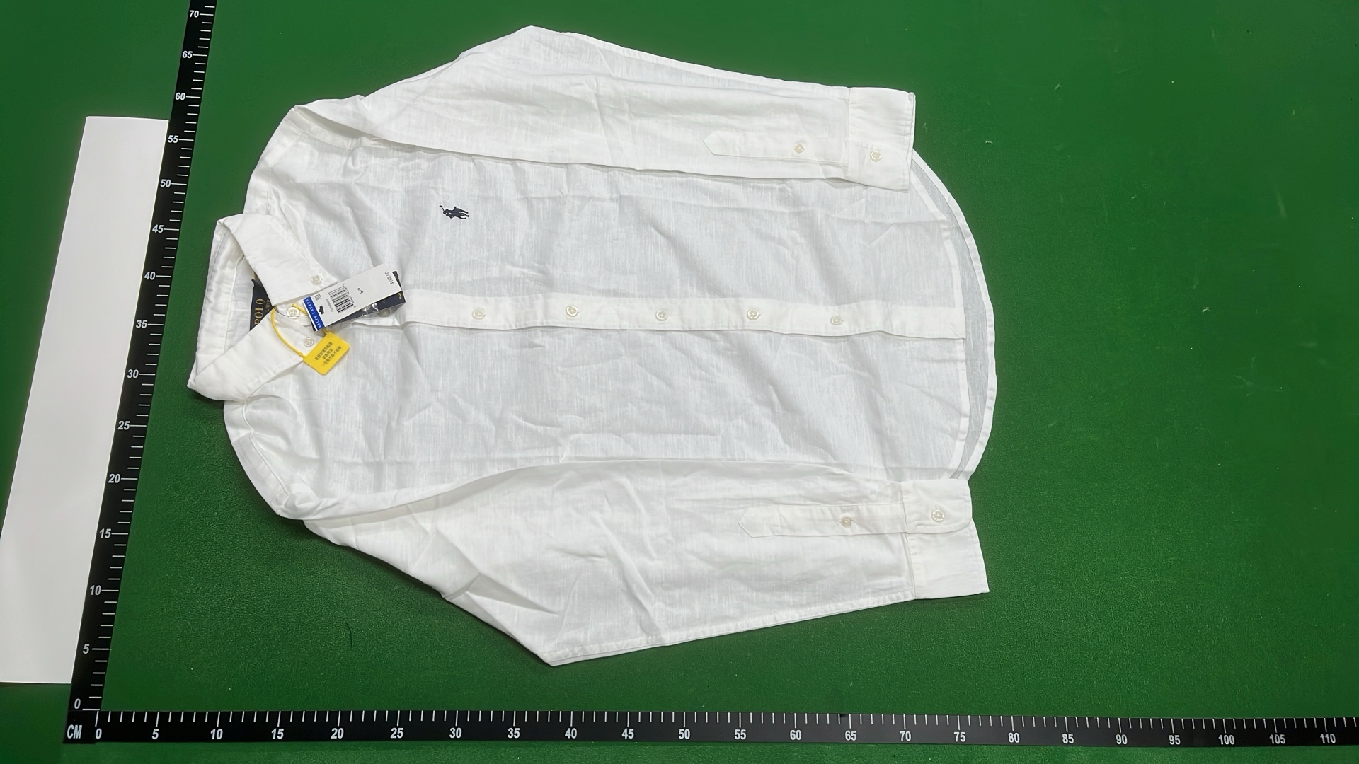 Men's White Button-Down Shirt with Pony Logo