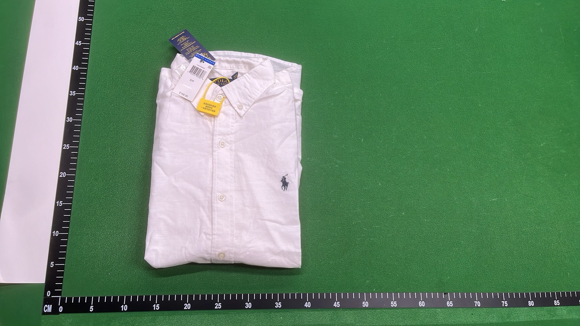 Men's White Button-Down Shirt with Pony Logo