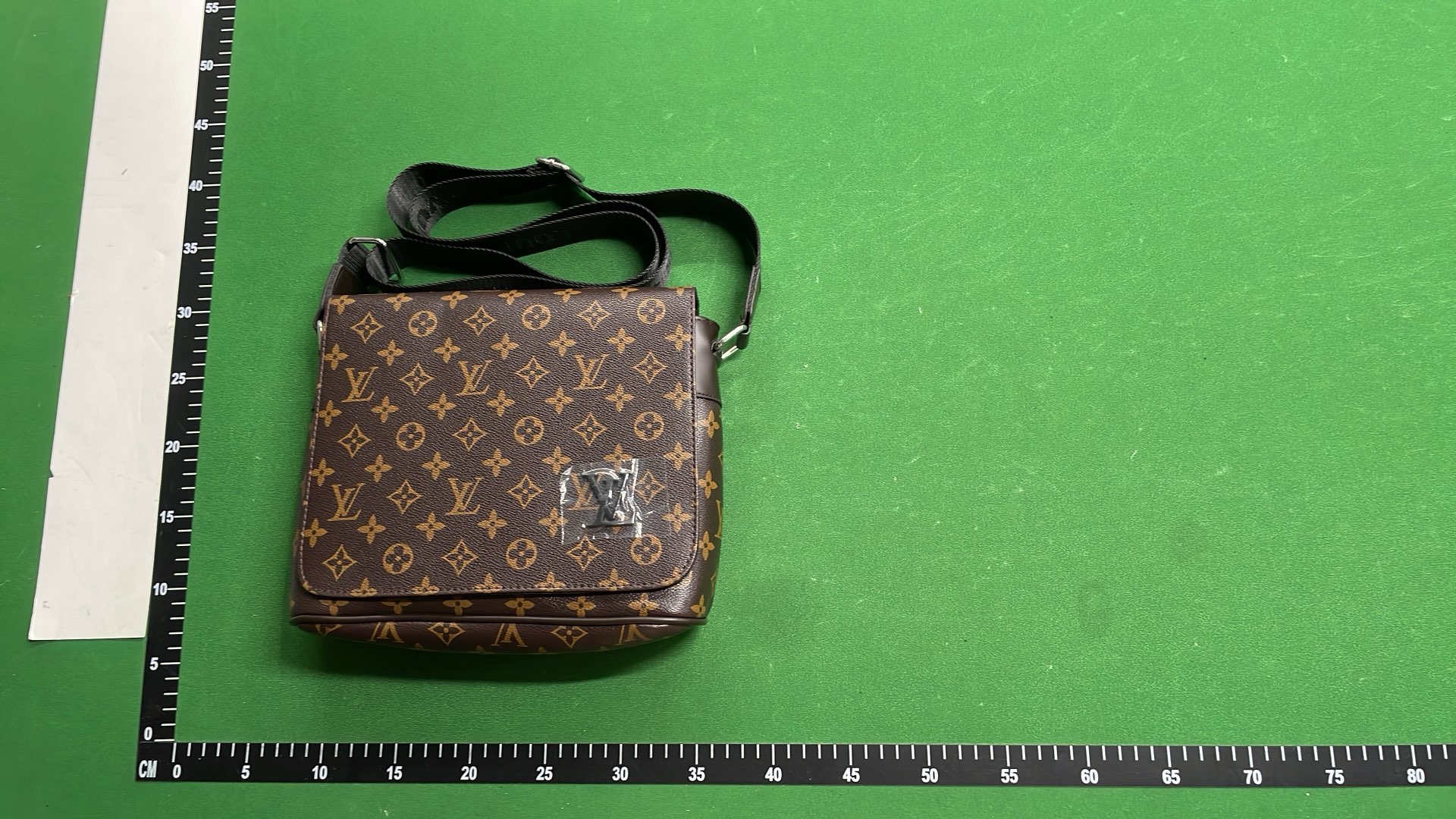 Black Monogram Canvas Crossbody Bag for Men