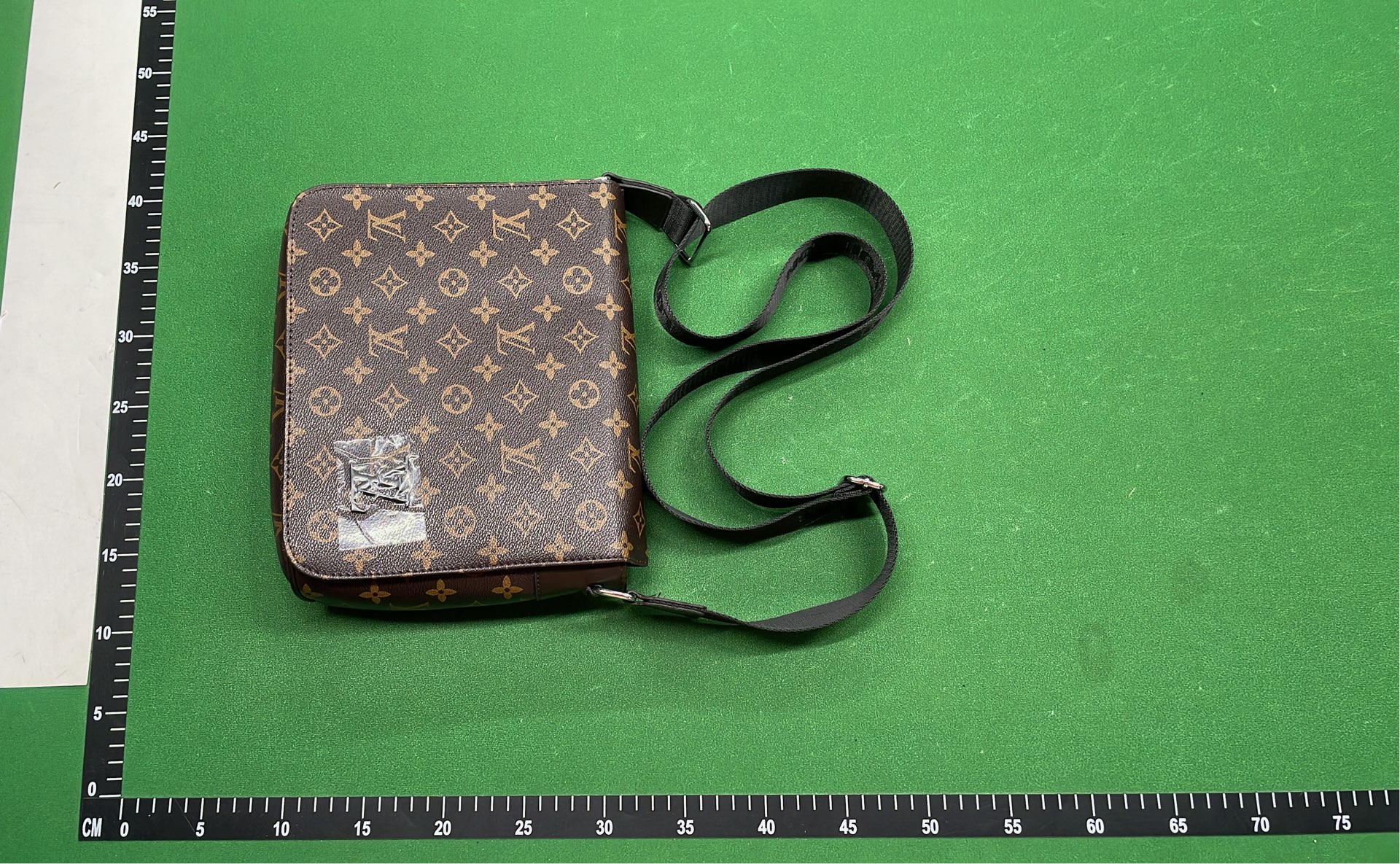 Black Monogram Canvas Crossbody Bag for Men
