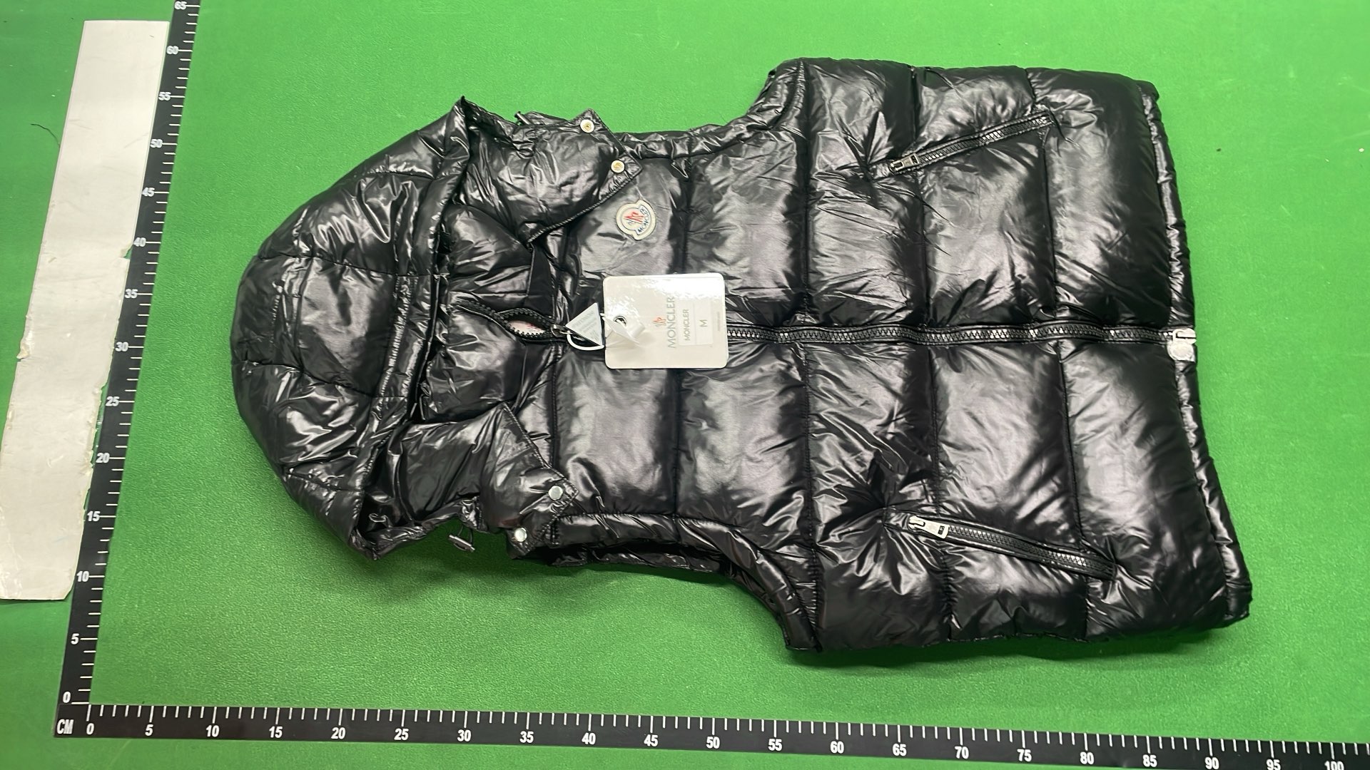 Moncler Black Puffer Vest with Hood