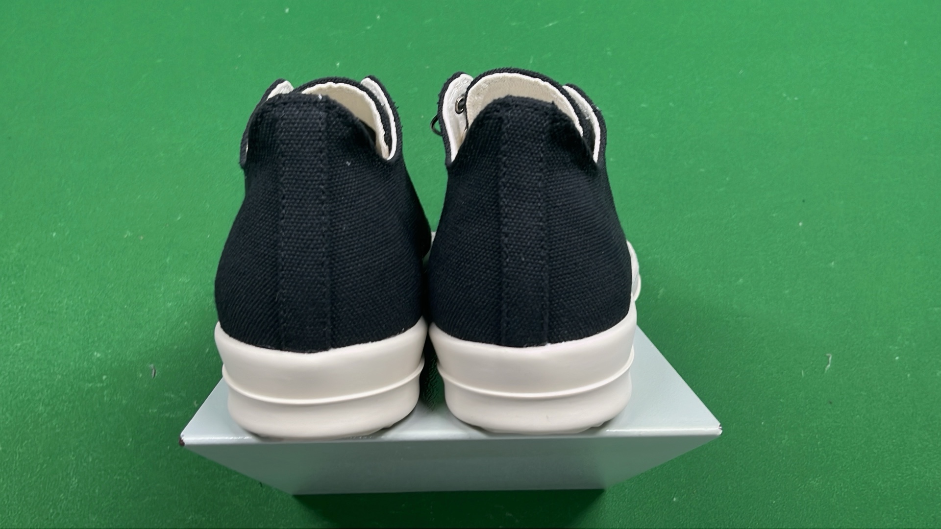 Black Canvas Sneakers with White Sole