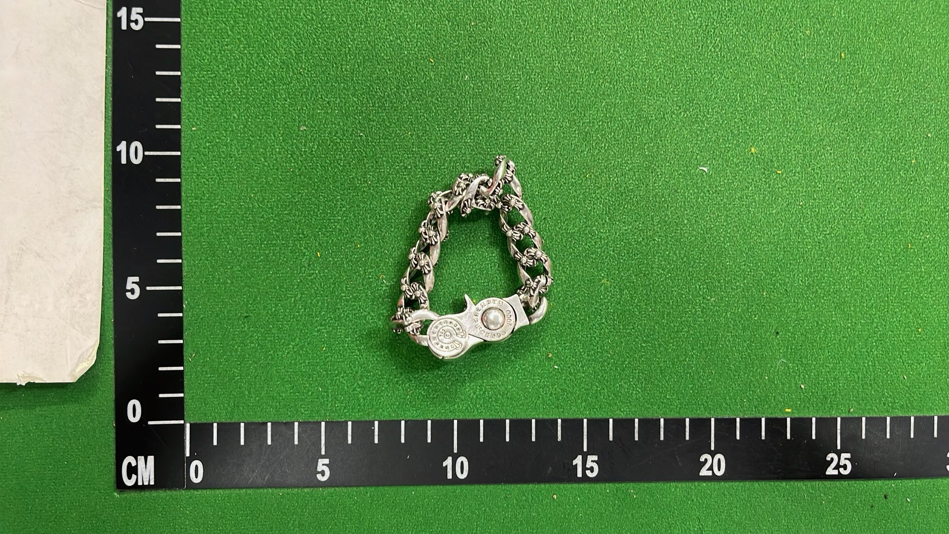 Sterling Silver Dice Charm Bracelet for Men - Punk Style Chain Link