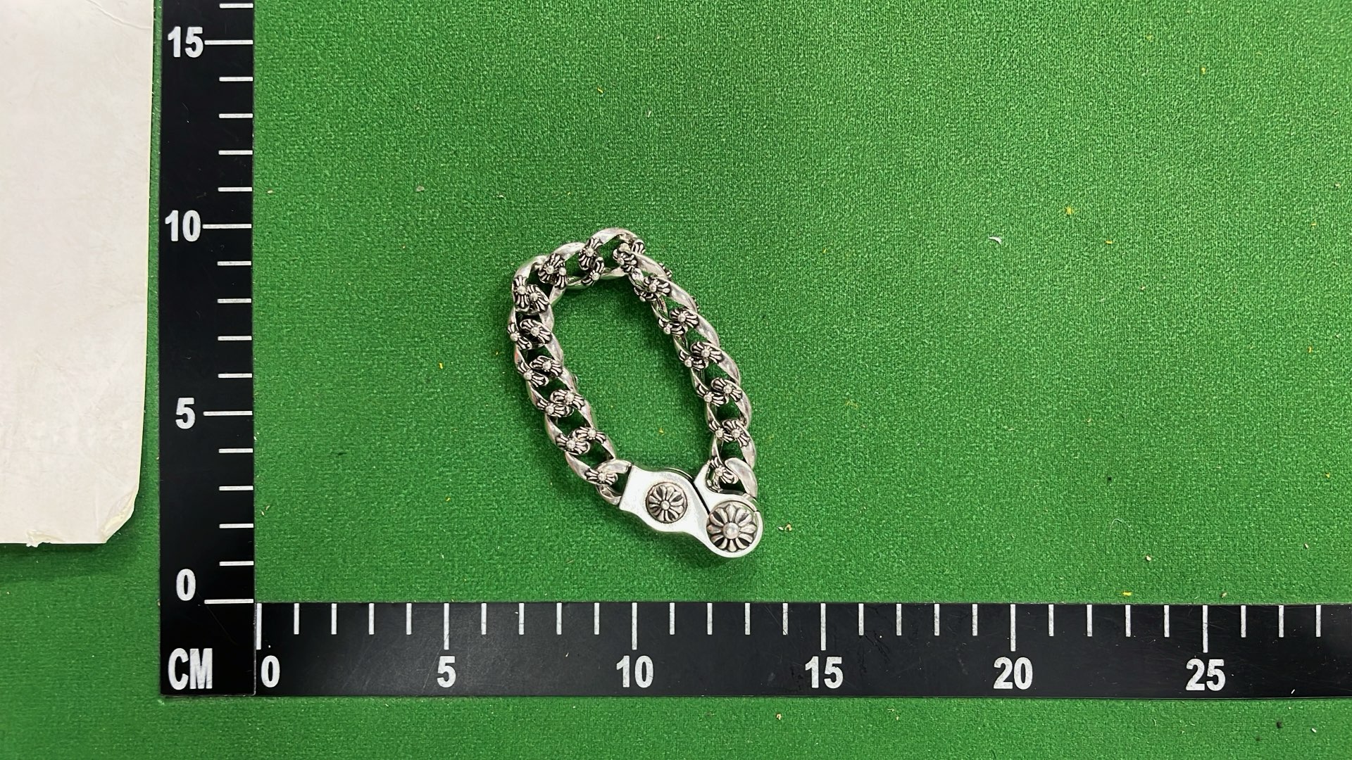 Sterling Silver Dice Charm Bracelet for Men - Punk Style Chain Link