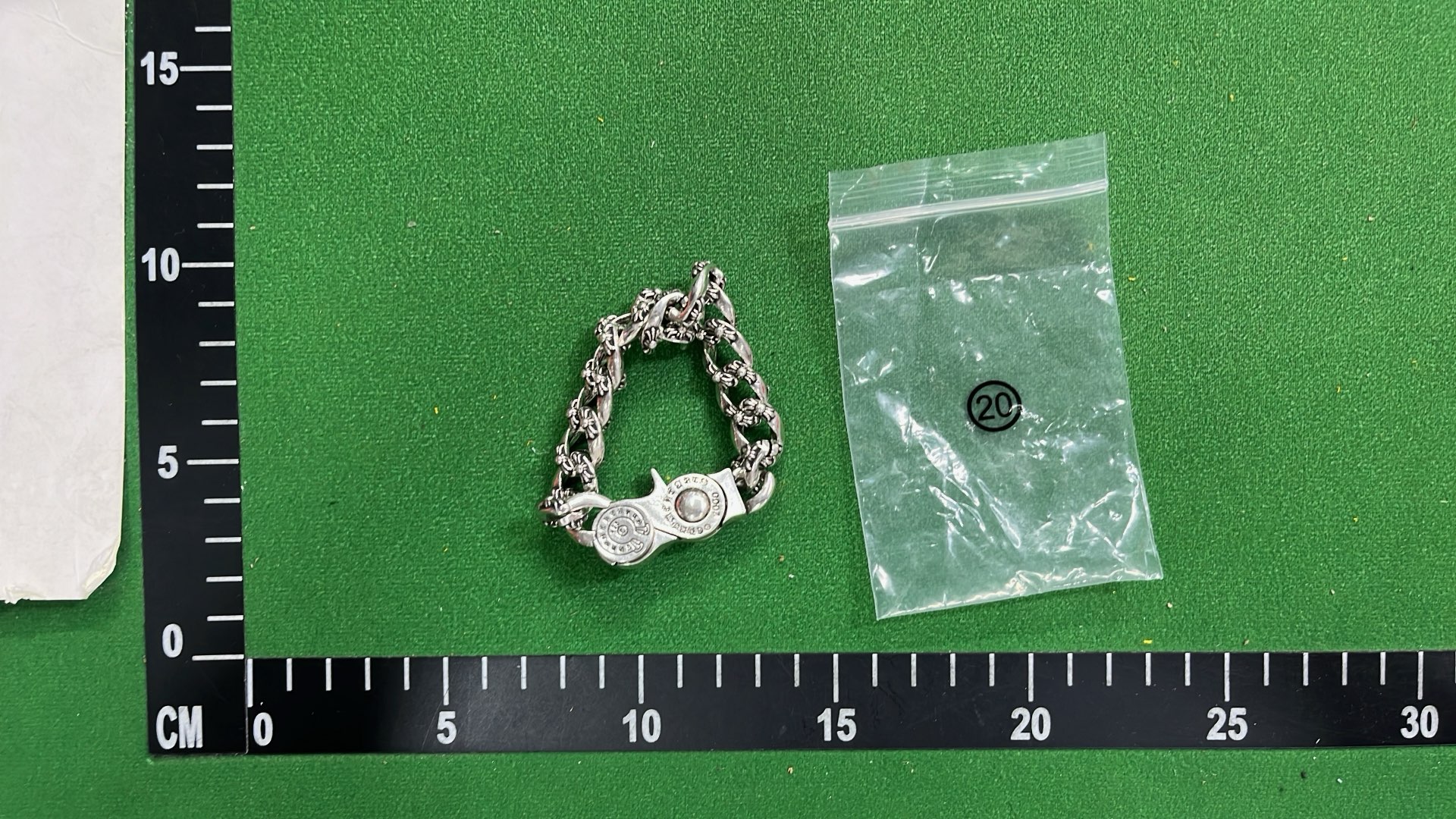 Sterling Silver Dice Charm Bracelet for Men - Punk Style Chain Link