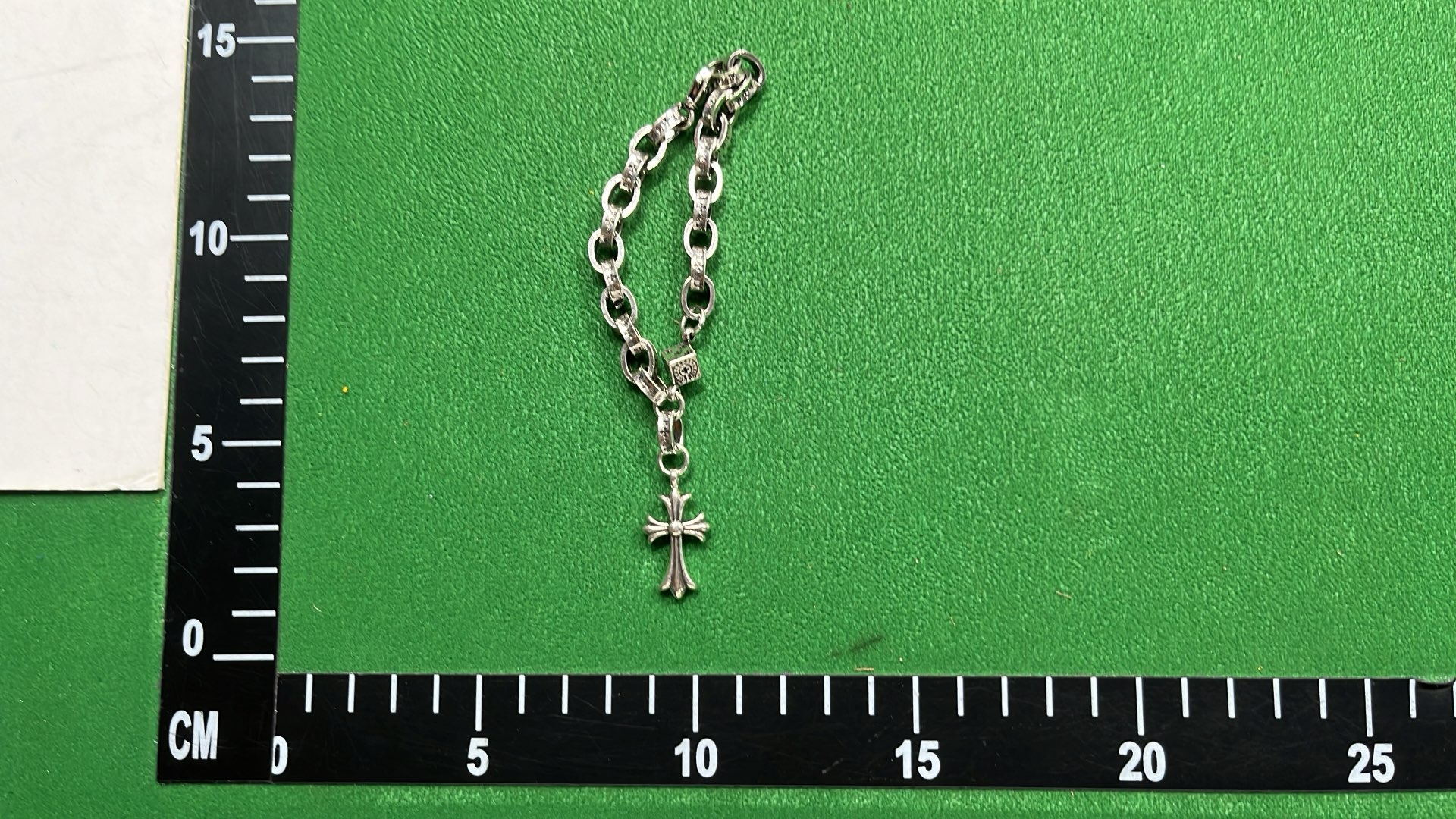 Sterling Silver Dice Charm Bracelet for Men - Punk Style Chain Link