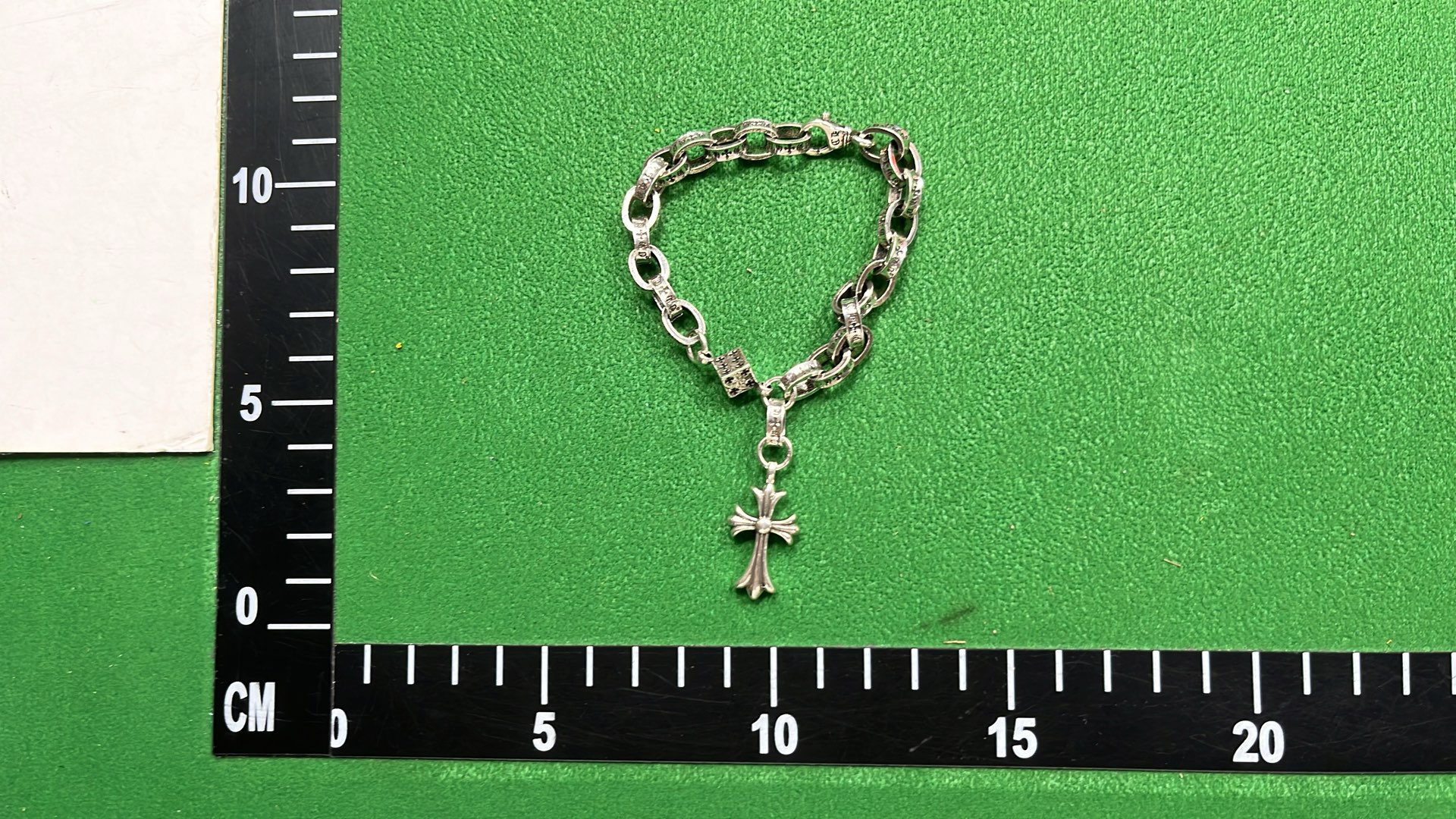 Sterling Silver Dice Charm Bracelet for Men - Punk Style Chain Link