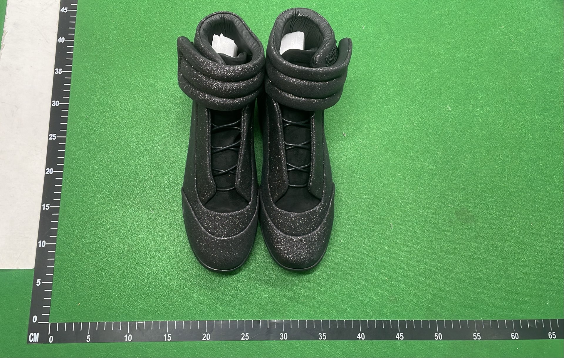 Men's Black and White High-Top Leather Sneakers
