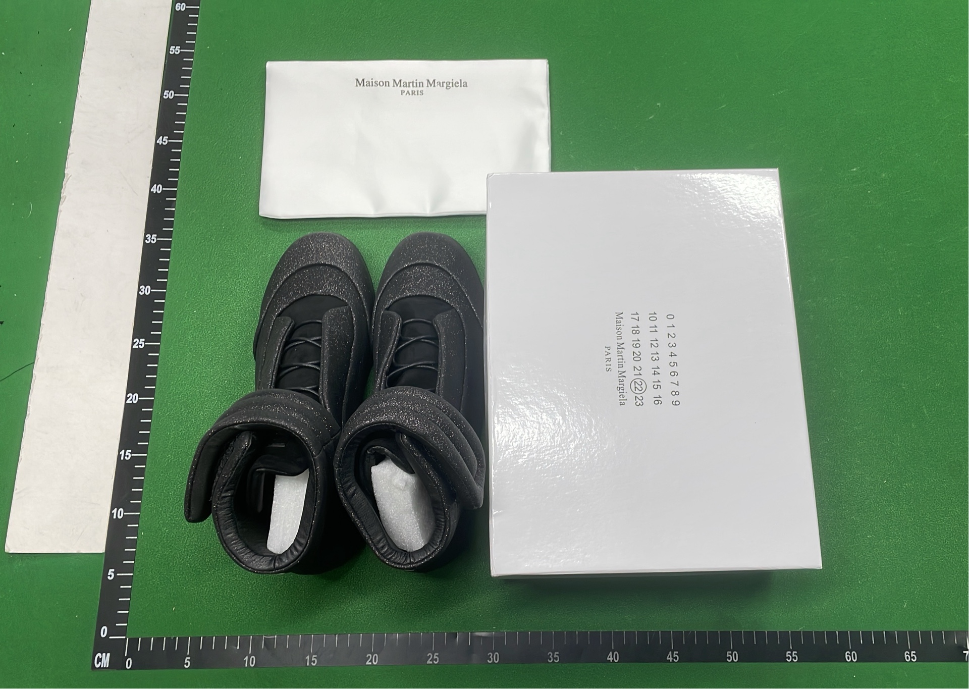 Men's Black and White High-Top Leather Sneakers