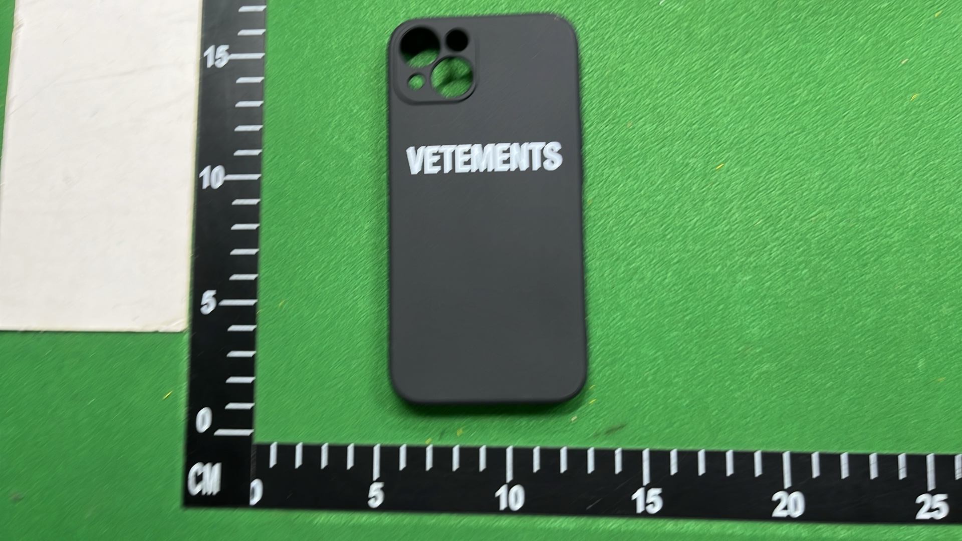 VETEMENTS Black Phone Case with Bold Logo
