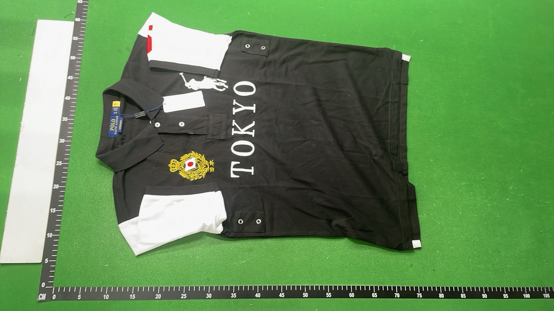 Berlin Edition Black Polo Shirt with German Flag Details