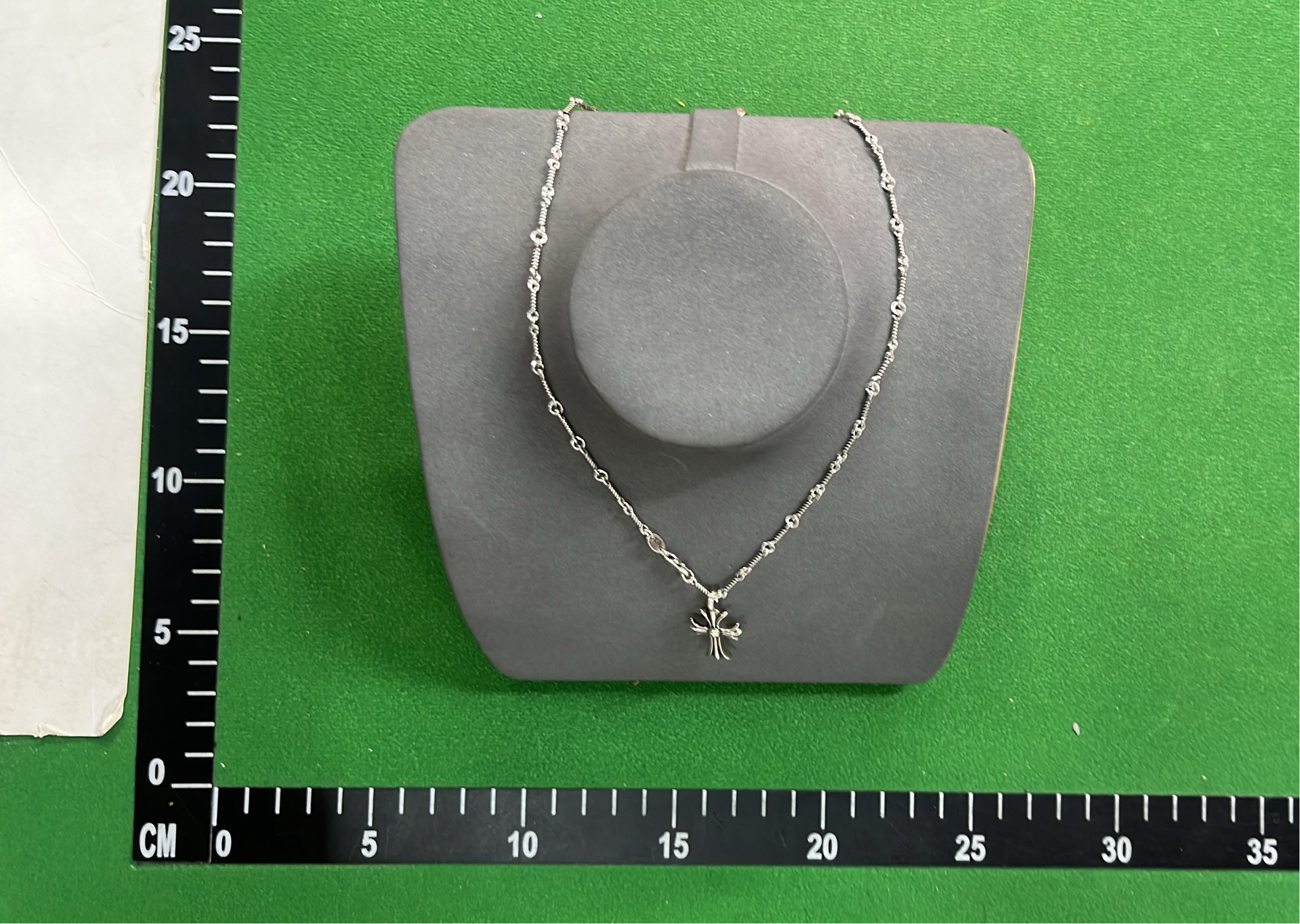 Chrome Hearts Cross Pendant Necklace Silver Chain