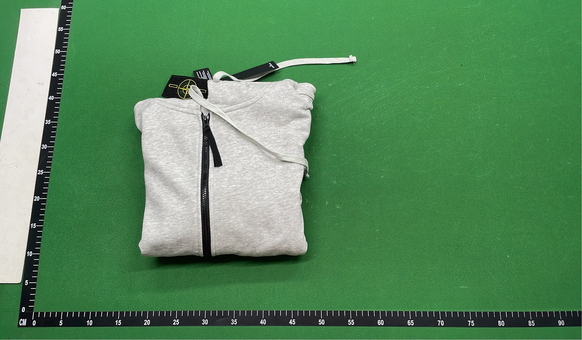 Stone Island Zip-Up Hoodie in White, Black, Olive, and Pink