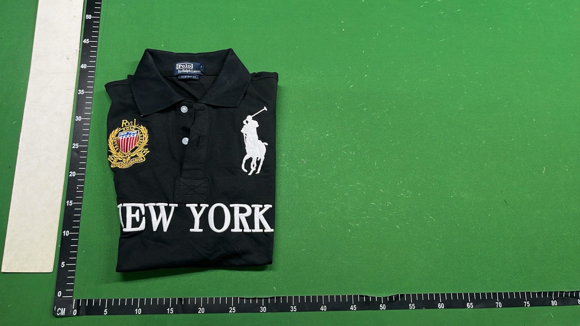 Purple London Polo Shirt with Gold Embroidery