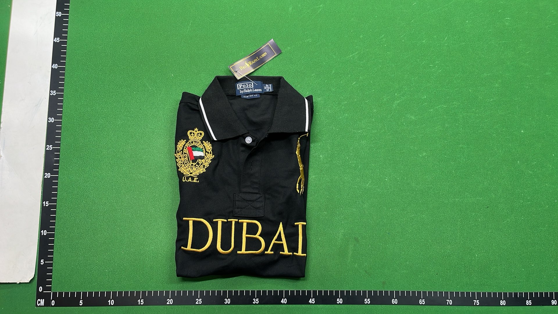Purple London Polo Shirt with Gold Embroidery