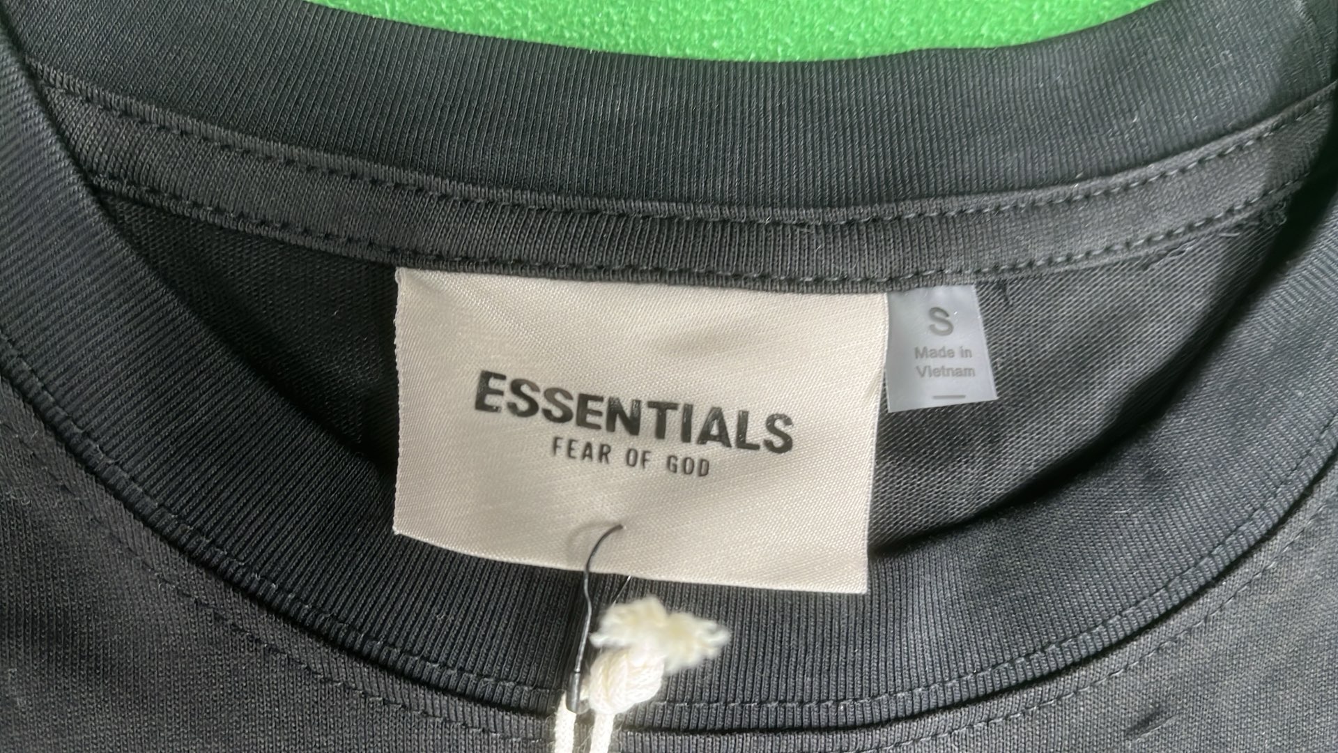 Essentials Black T-Shirt with Subtle Logo Print