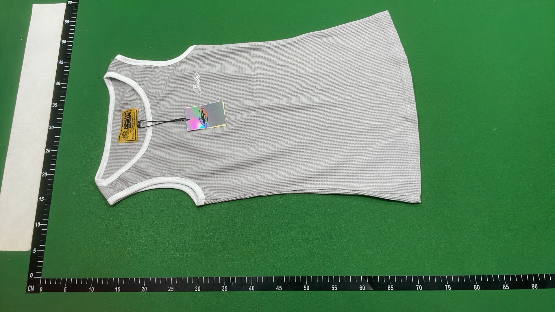 Black Sleeveless Tank Top with Gold Logo