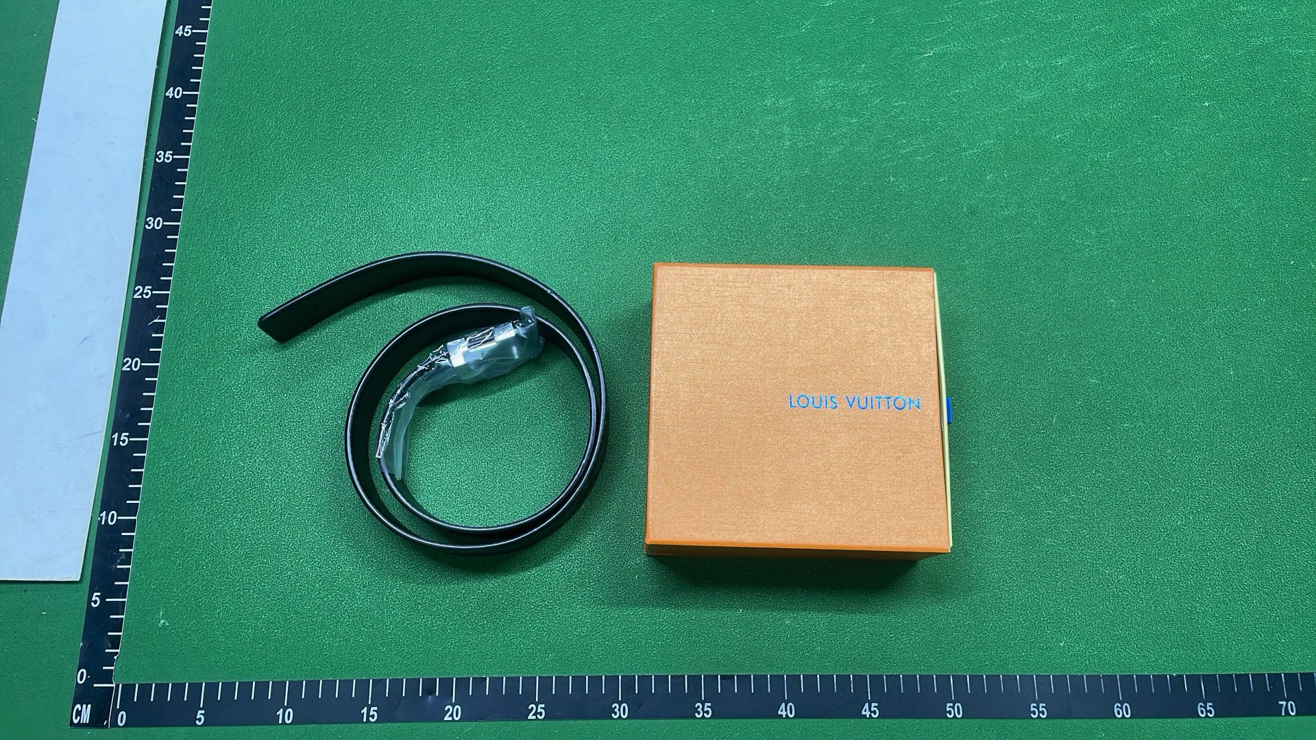 LV Monogram Belt with Gold Buckle