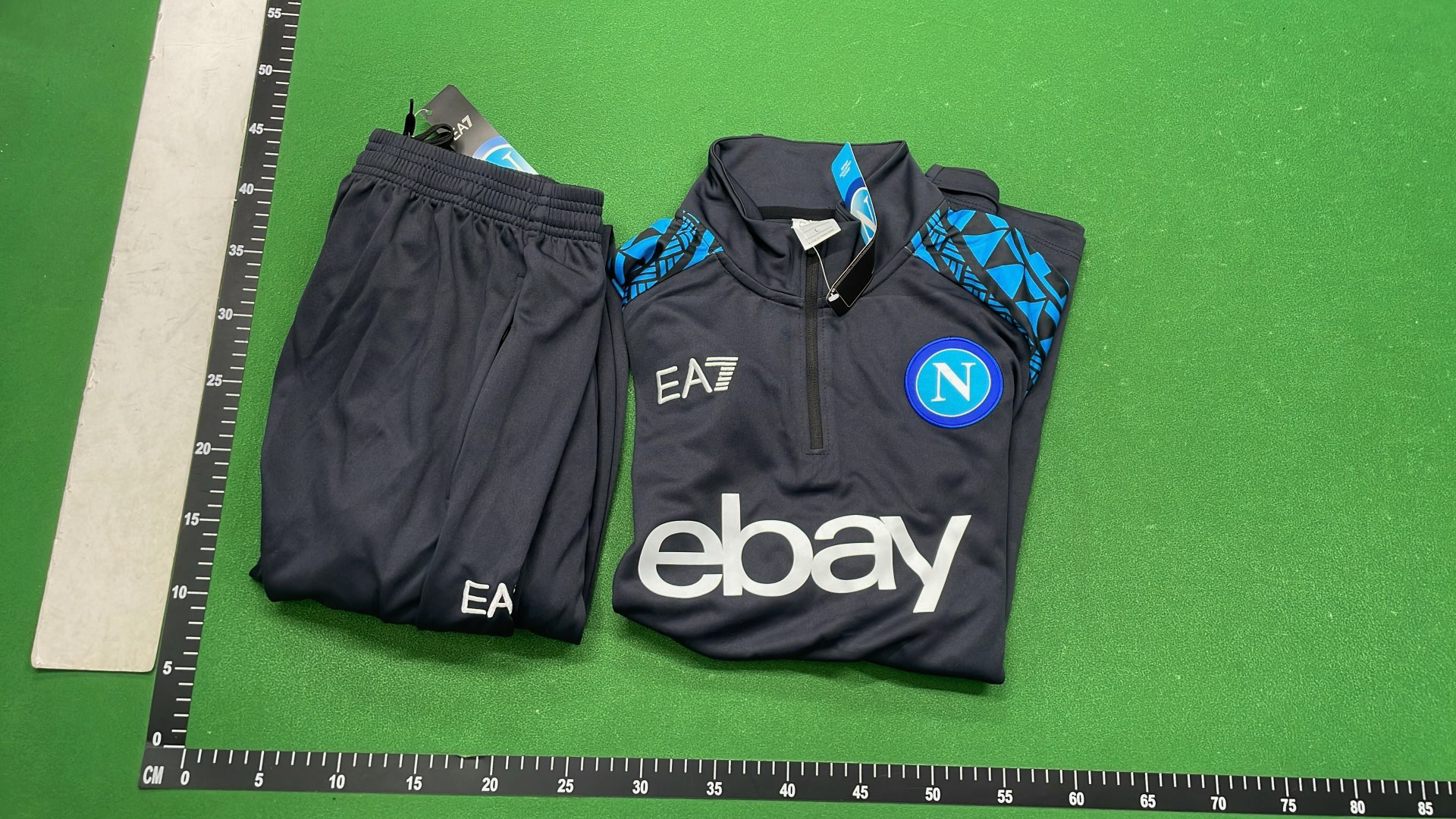 PSG Training Set Black Camo Qatar Airways Jersey and Pants
