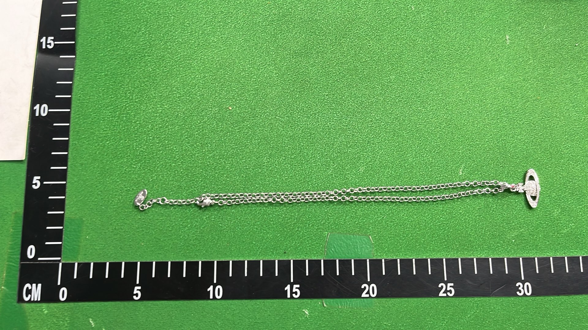 Gold Saturn Pendant Necklace with Crystal Accents