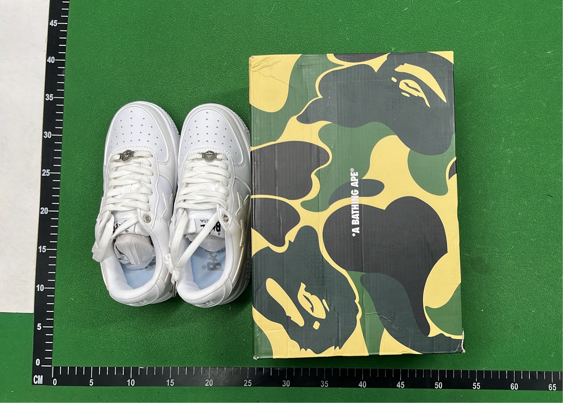 BAPE Black and White Star Logo Sneakers