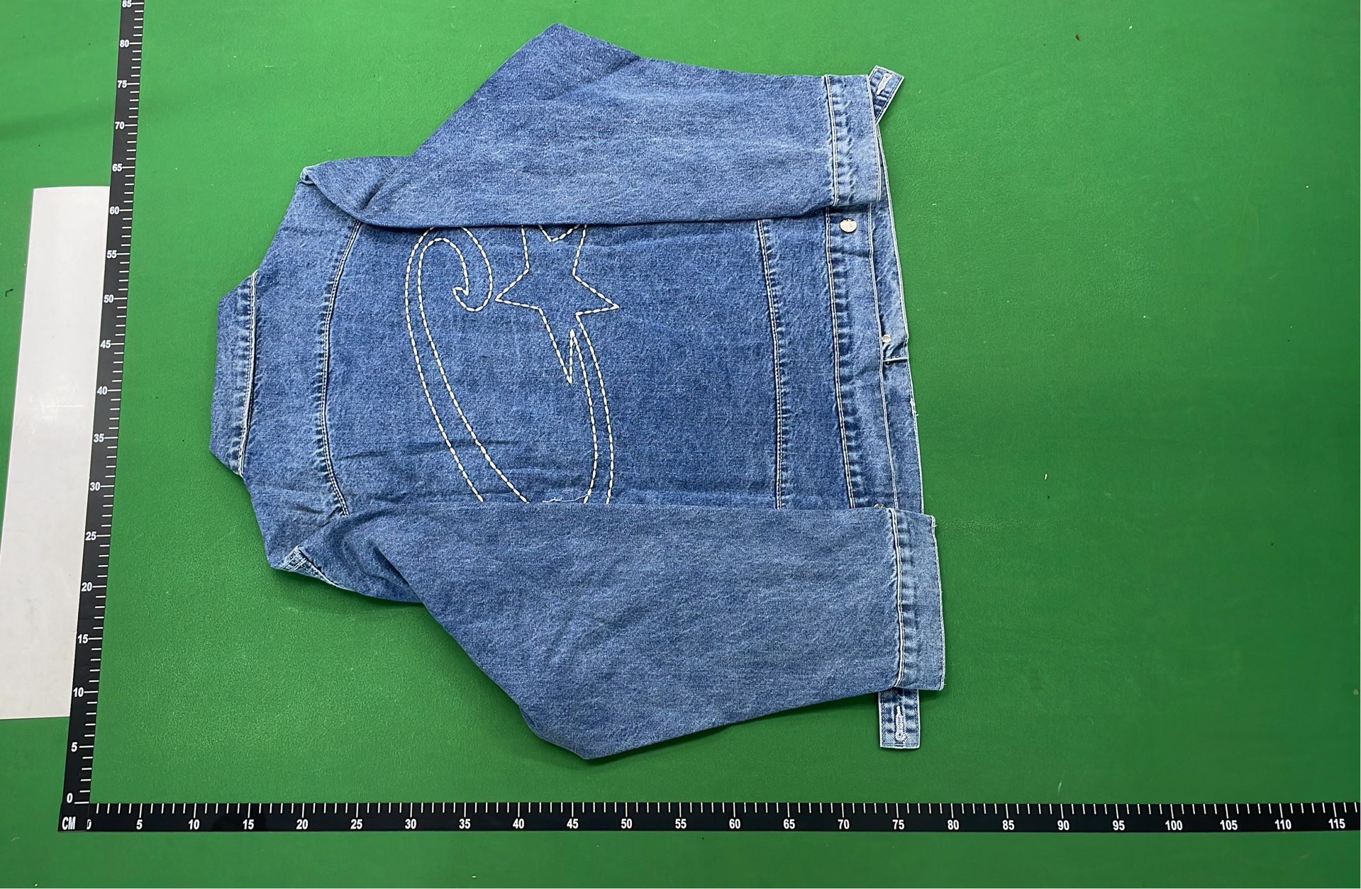 Men's Denim Shorts with Star Patch Design