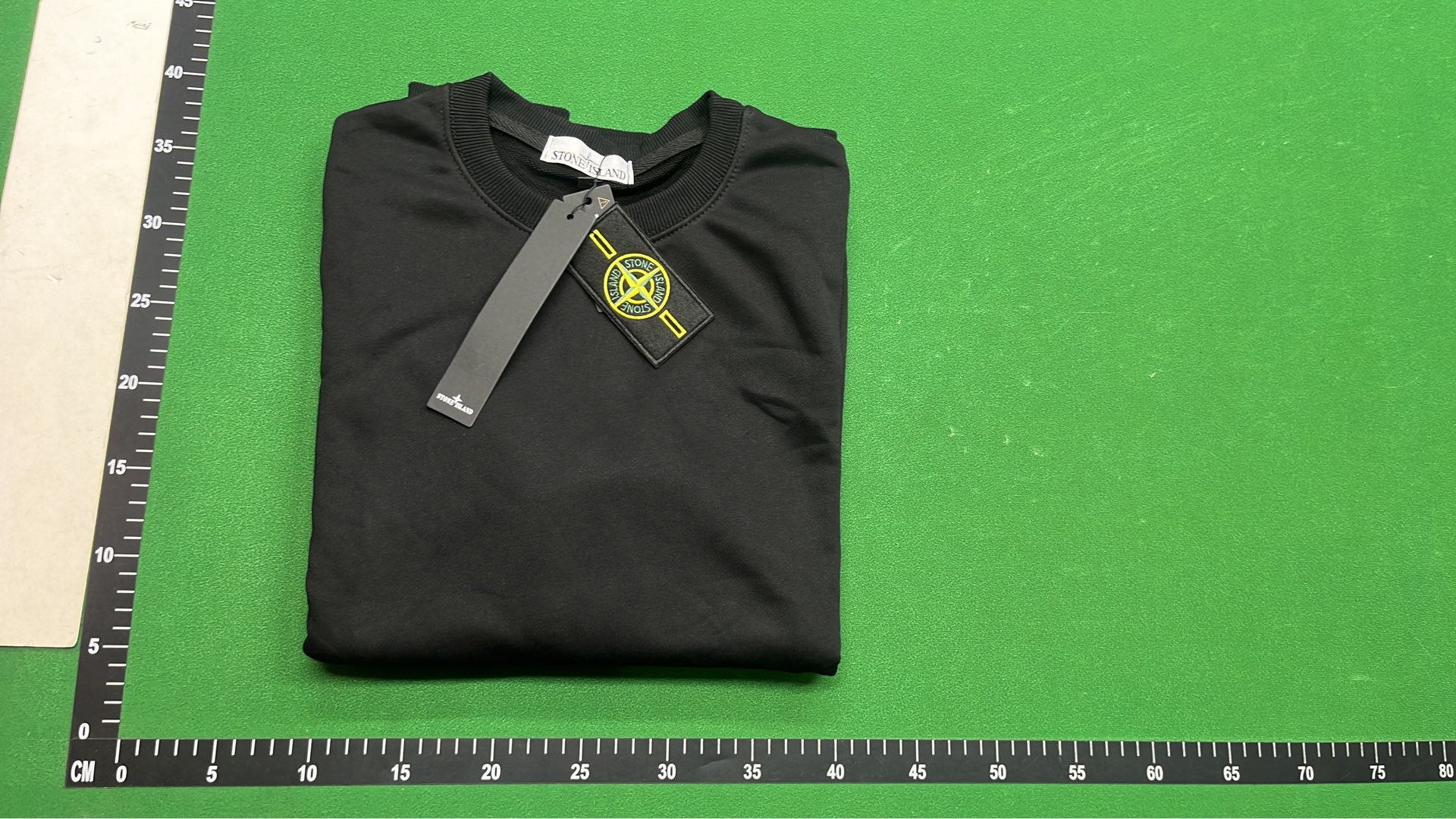 Olive Green Crewneck Sweatshirt with Patch Detail