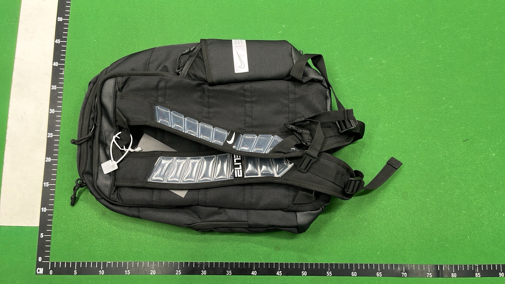 Black Backpack with Transparent Shoulder Straps