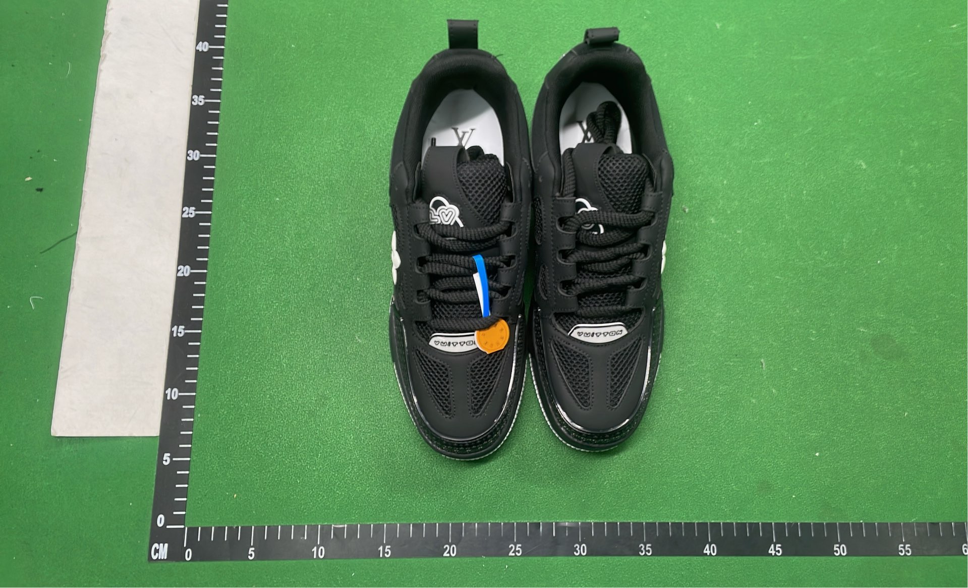 GXMADE Black Mesh Sneakers with White Flower Logo