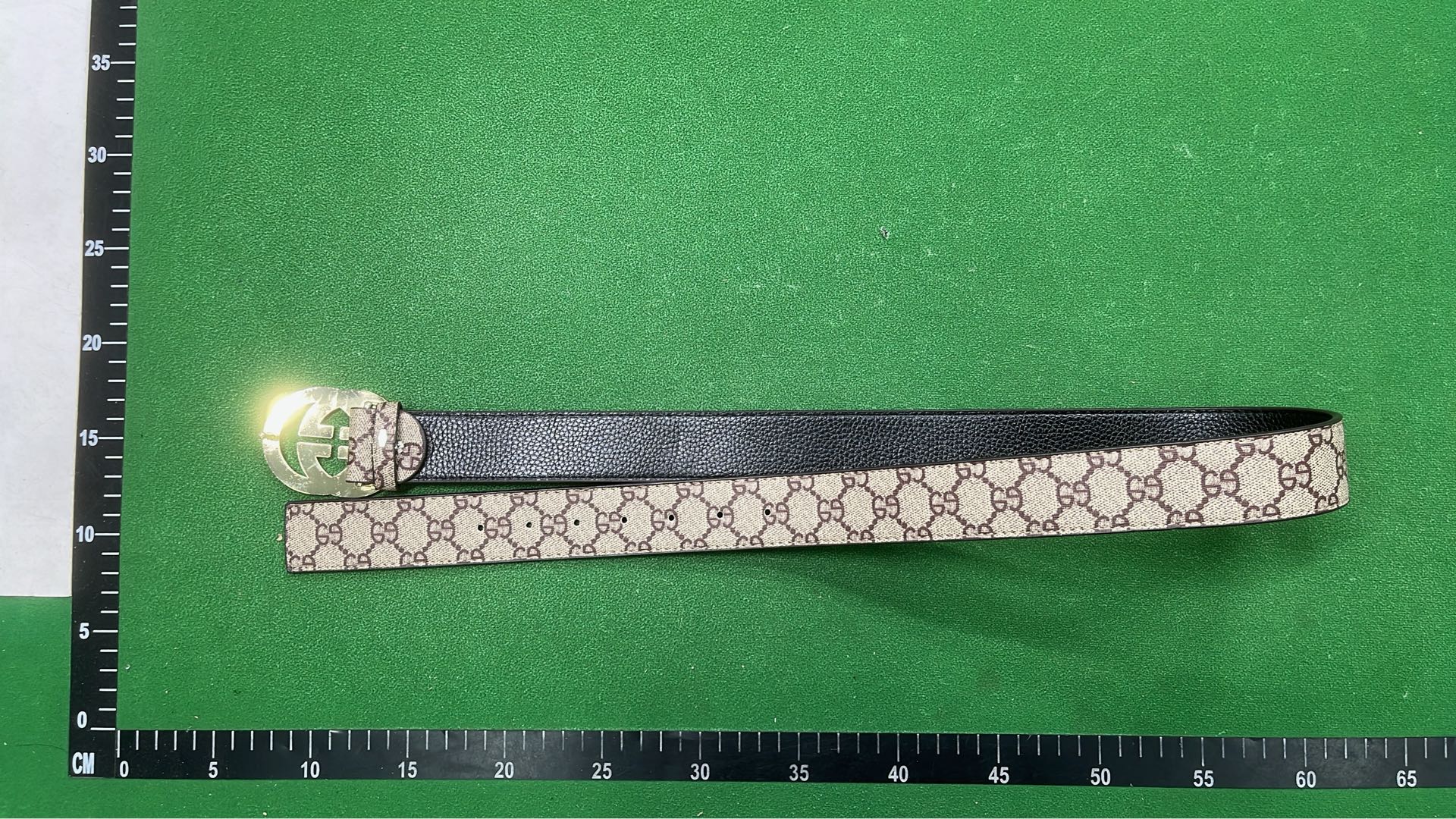 Gucci GG Supreme Web Belt in Silver, Black and Gold
