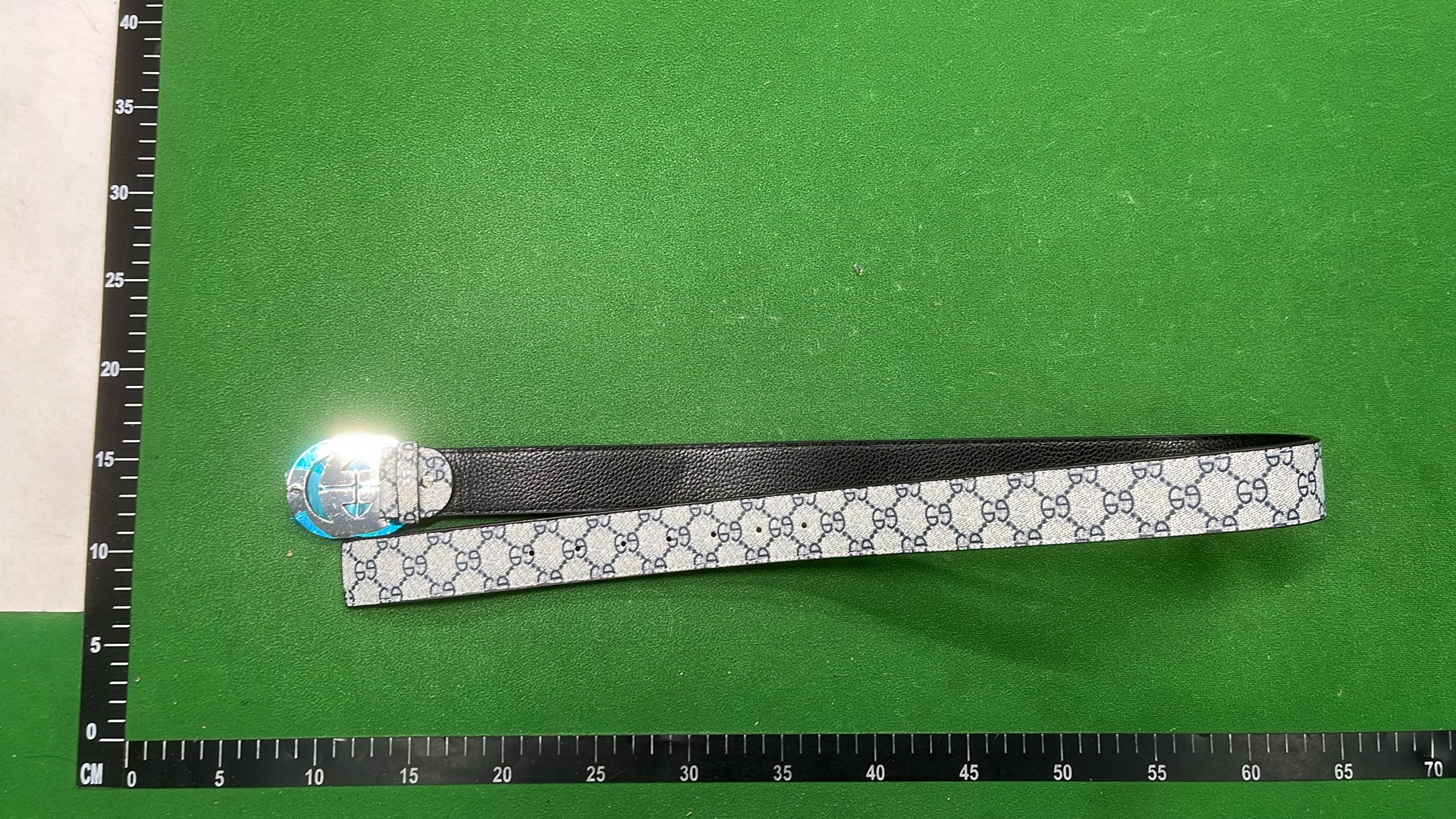 Gucci GG Supreme Web Belt in Silver, Black and Gold