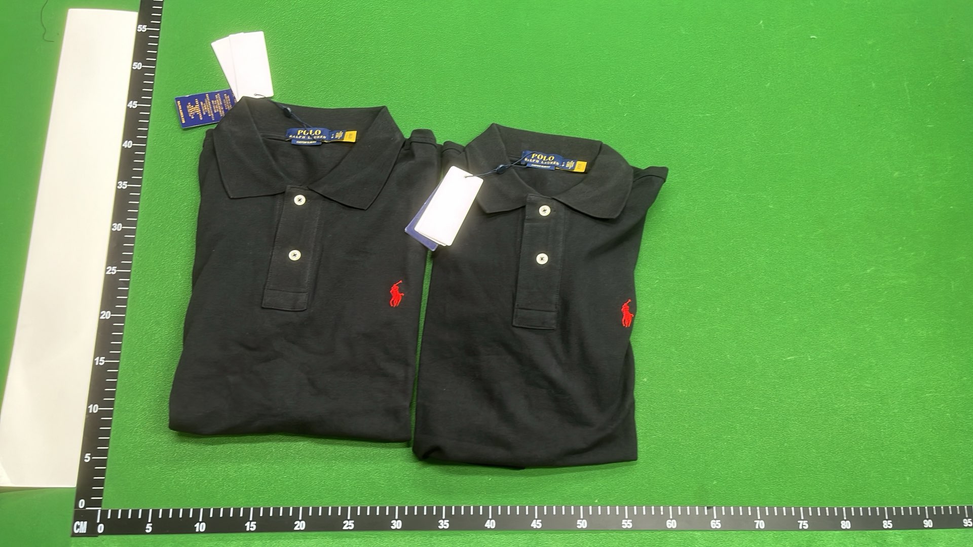 Black Custom Slim Fit Polo Shirt with Red Pony Logo